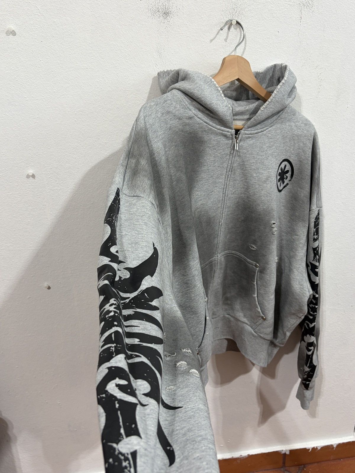 LOSTSHDWS Lostshdws Acid Wash Grey Hoodie Size US S / EU 44-46 / 1 - 3 Thumbnail