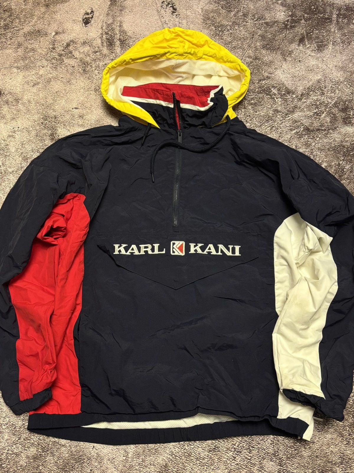 Karl Kani Retro Block Track Light Jacket Blue Size L