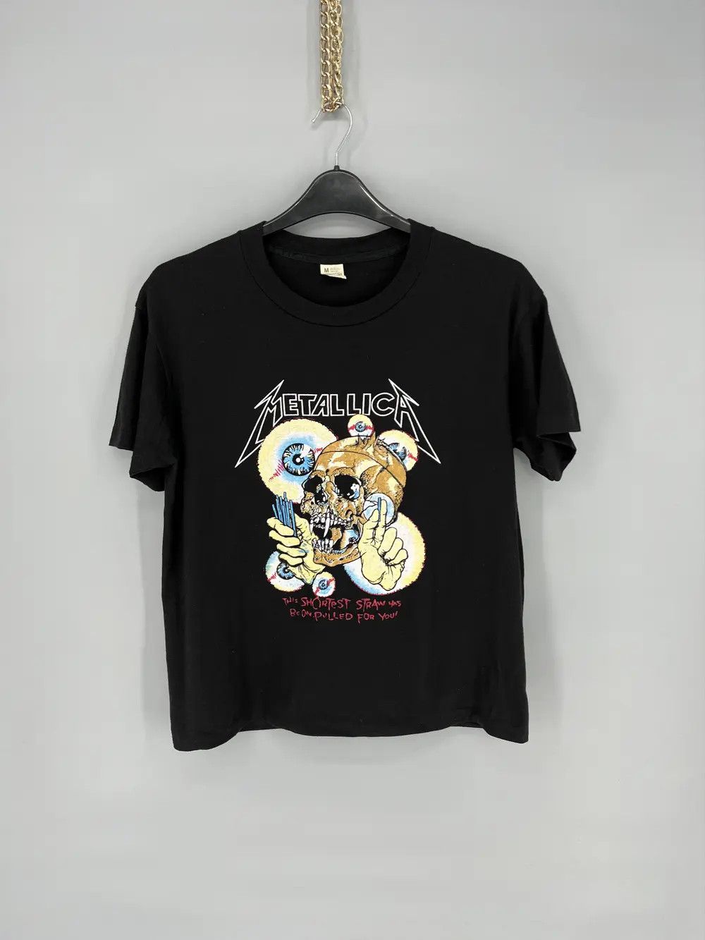 Band Tees Vintage 80s Metallica Pushead Shortest Straw Tee one seam Size US M / EU 48-50 / 2 - 1 Thumbnail