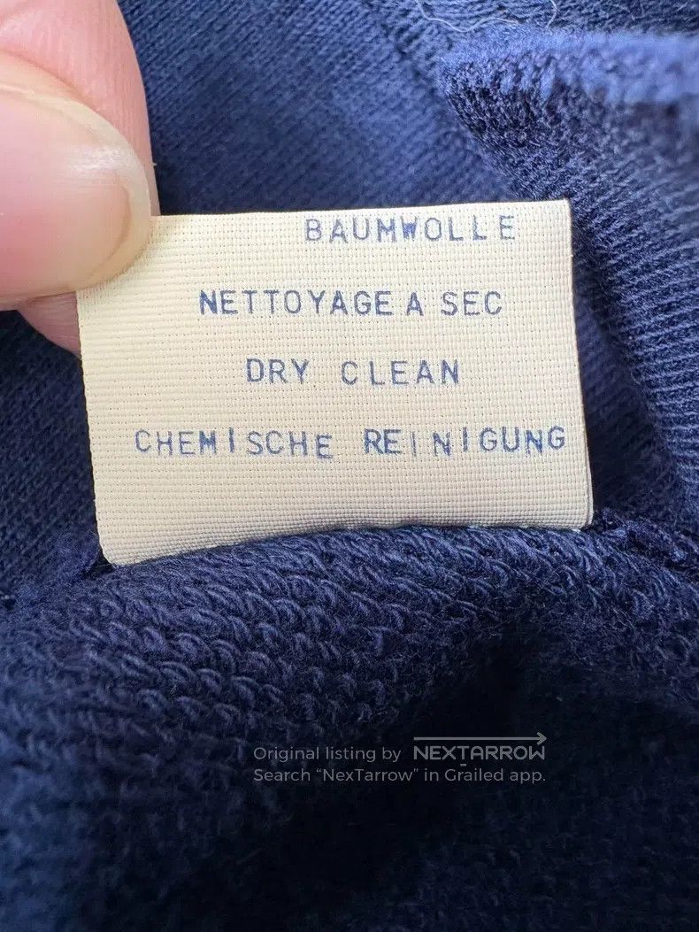 Hermes Hermes Vintage navy blue V-neck embroidered badge college Size S / US 4 / IT 40 - 7 Thumbnail