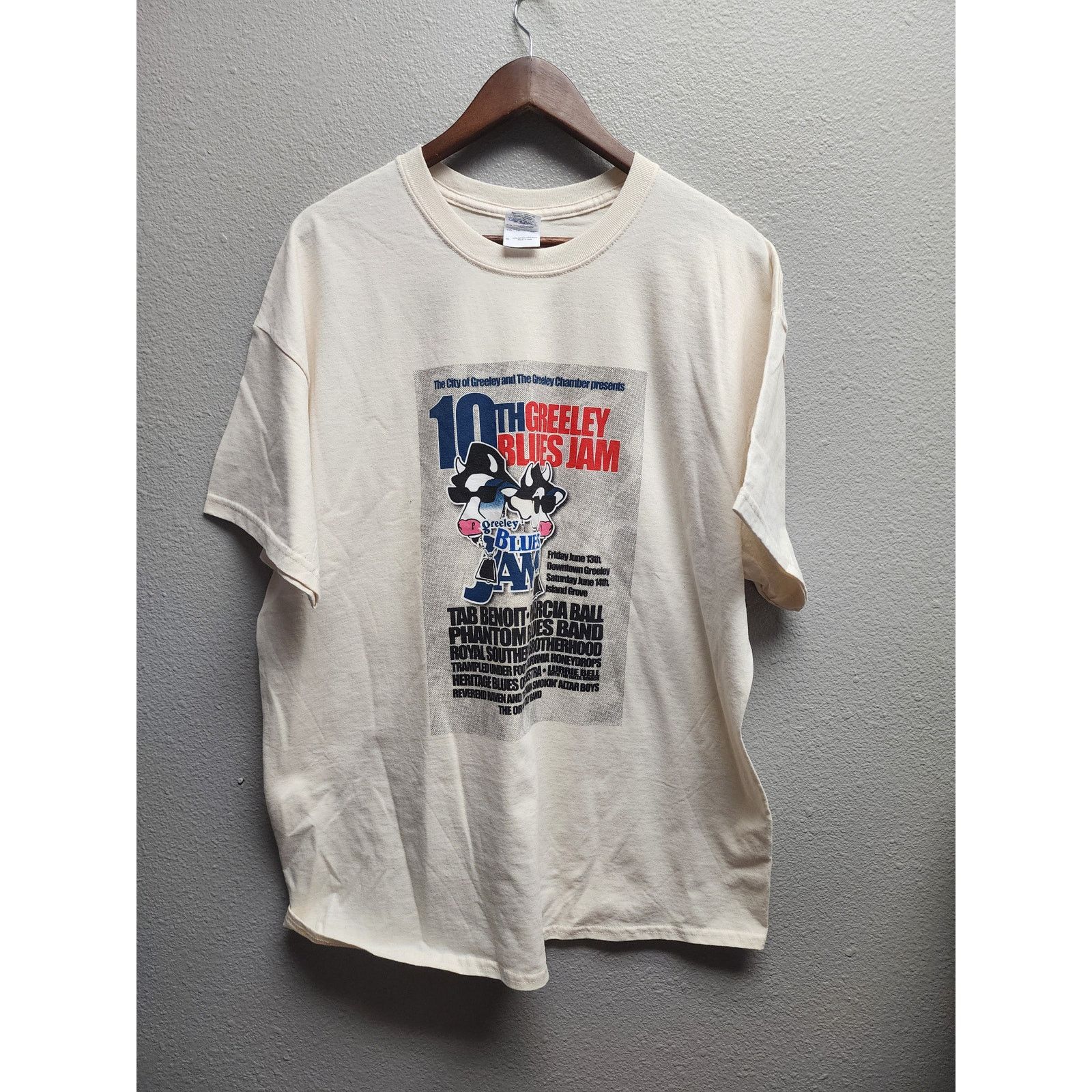 Gildan Greeley Blues Jam Shirt 10th Anniversary XL Concert Tee Size US XL / EU 56 / 4 - 1 Thumbnail
