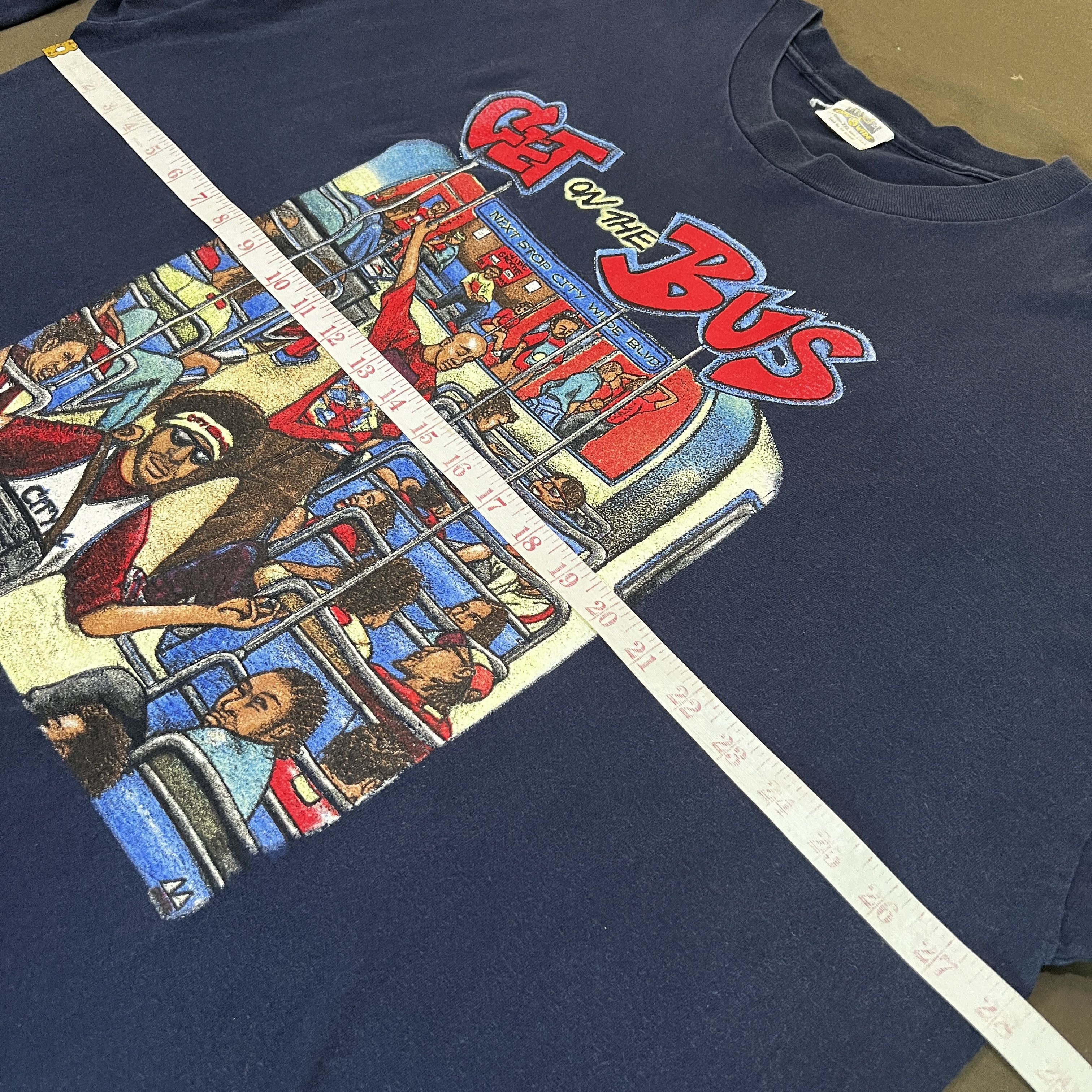 Rap Tees Vintage 90s Get on the Bus movie Spike Lee Tee 2XL Size US XXL / EU 58 / 5 - 11 Thumbnail