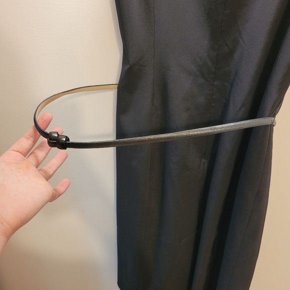Holt Renfrew Holt Renfrew Vintage Black Dress With Leather Belt - Size 4 Size S / US 4 / IT 40 - 5 Thumbnail