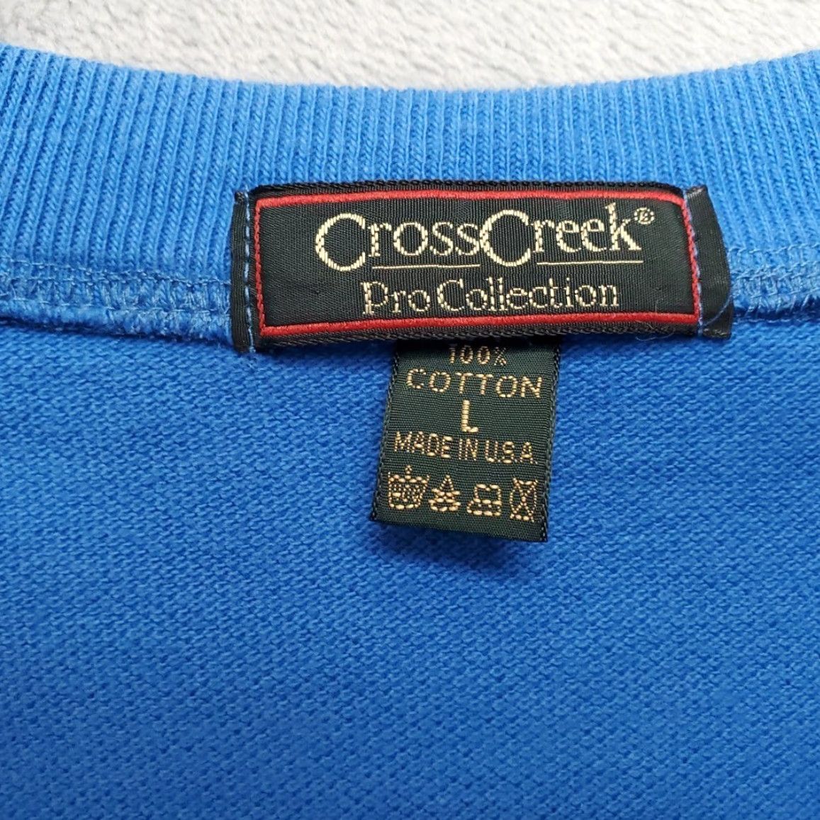Vintage VINTAGE Cross Creek Golf Sweater Mens L Blue Lakes V-Neck 100% Cotton Pullover Made in USA Size US L / EU 52-54 / 3 - 5 Thumbnail