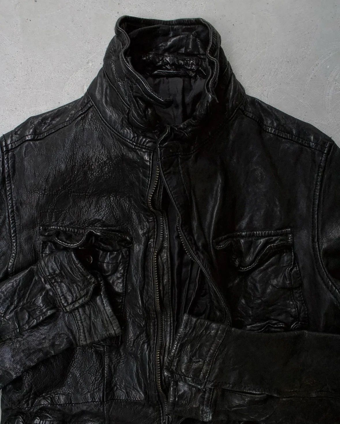ABAHOUSE ABAHOUSE Vintage 2003 Sheep Leather Rider Jacket Size US S / EU 44-46 / 1 - 2 Thumbnail