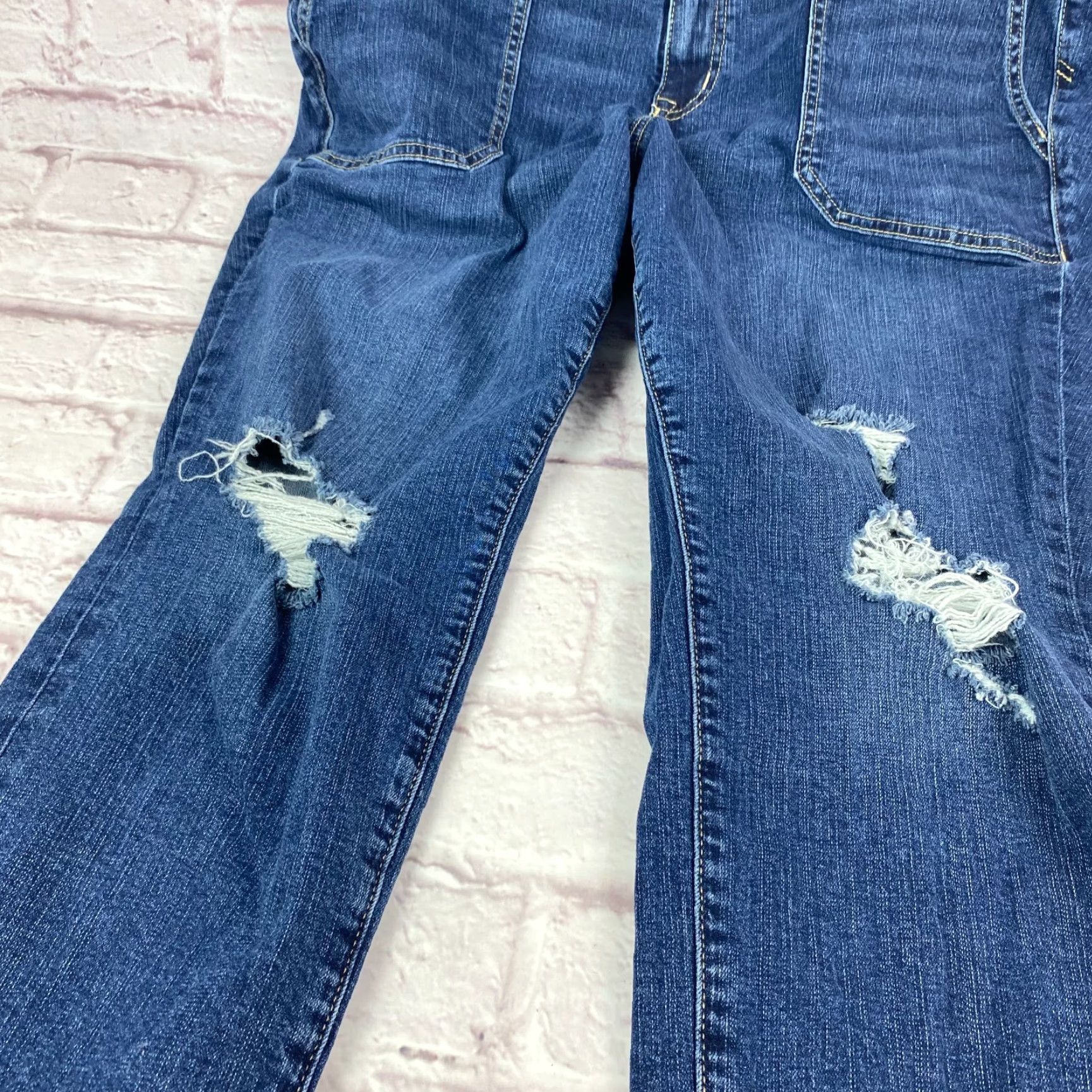 Torrid Torrid Womens Denim Jeans Blue Boyfriend Ankle Size 20 Distressed Feel The Fit Regular Rise 8.5-10.5 in Color Blue Size 42" / US 20 - 3 Thumbnail