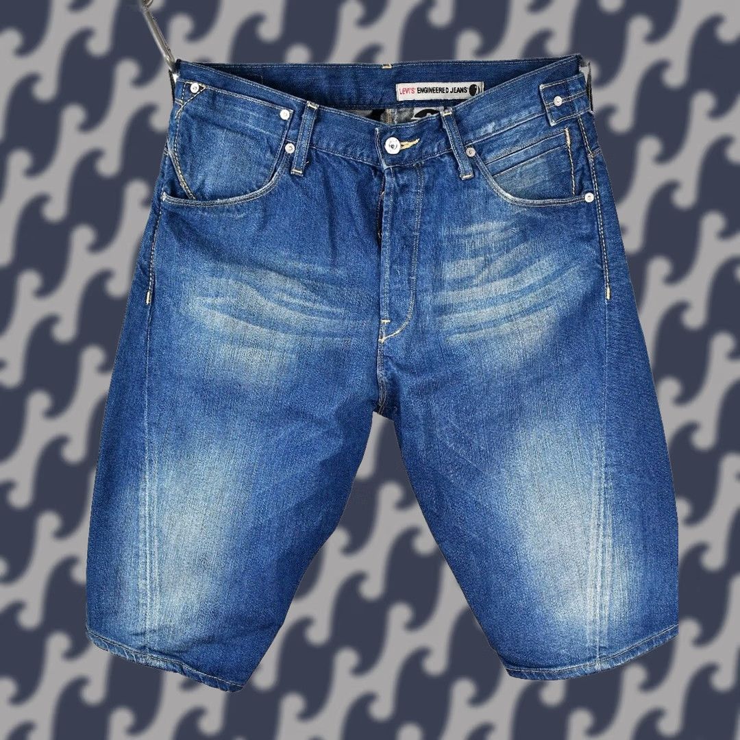 Levi's Levi's Engineered Blue Denim Shorts Jeans M Men Regular Cotton Size US 31 - 1 Thumbnail