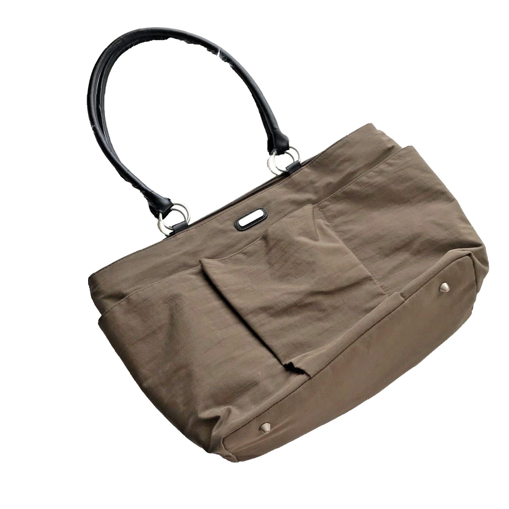 Vintage Baggillini Purse Large Shoulder Bag Brown Multi Pocket Organizer Double Handle Women’s Size ONE SIZE - 2 Thumbnail