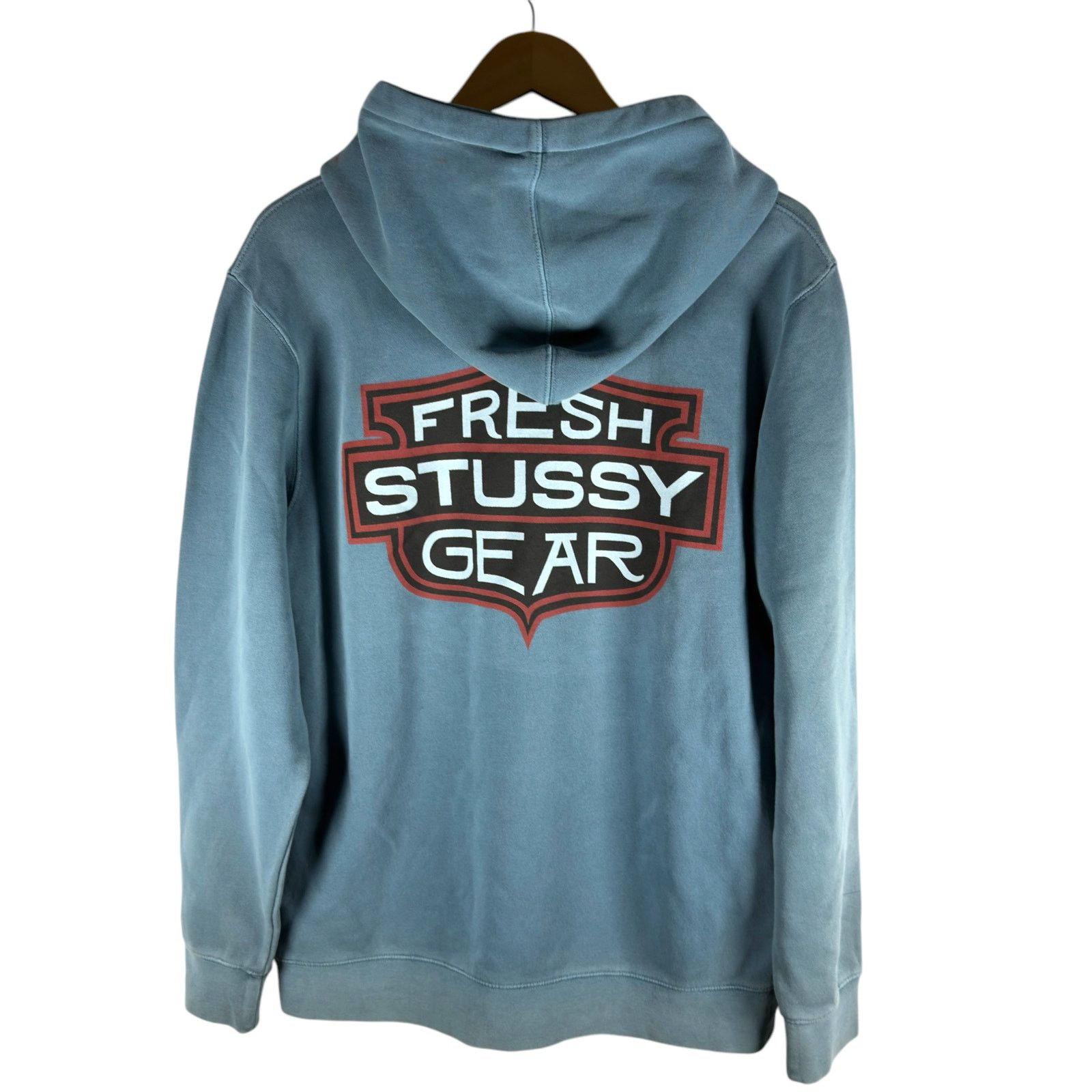 Streetwear × Stussy × Urban Stussy Y2K Baby Blue Harley Davidson 