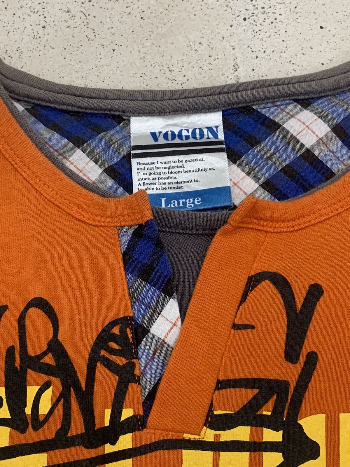 Japanese Brand Vogon Y2k Graffiti Layered V Collar One Love Fonting Size US L / EU 52-54 / 3 - 8 Thumbnail