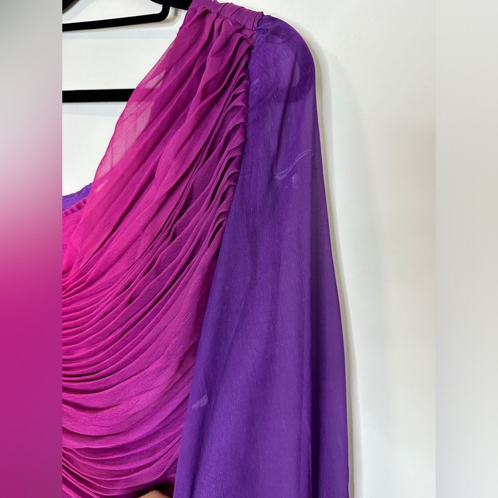 Rococo Sand Rococo Sand Size Small Pink & Purple Pleated Paige Long Gown Size S / US 4 / IT 40 - 8 Thumbnail