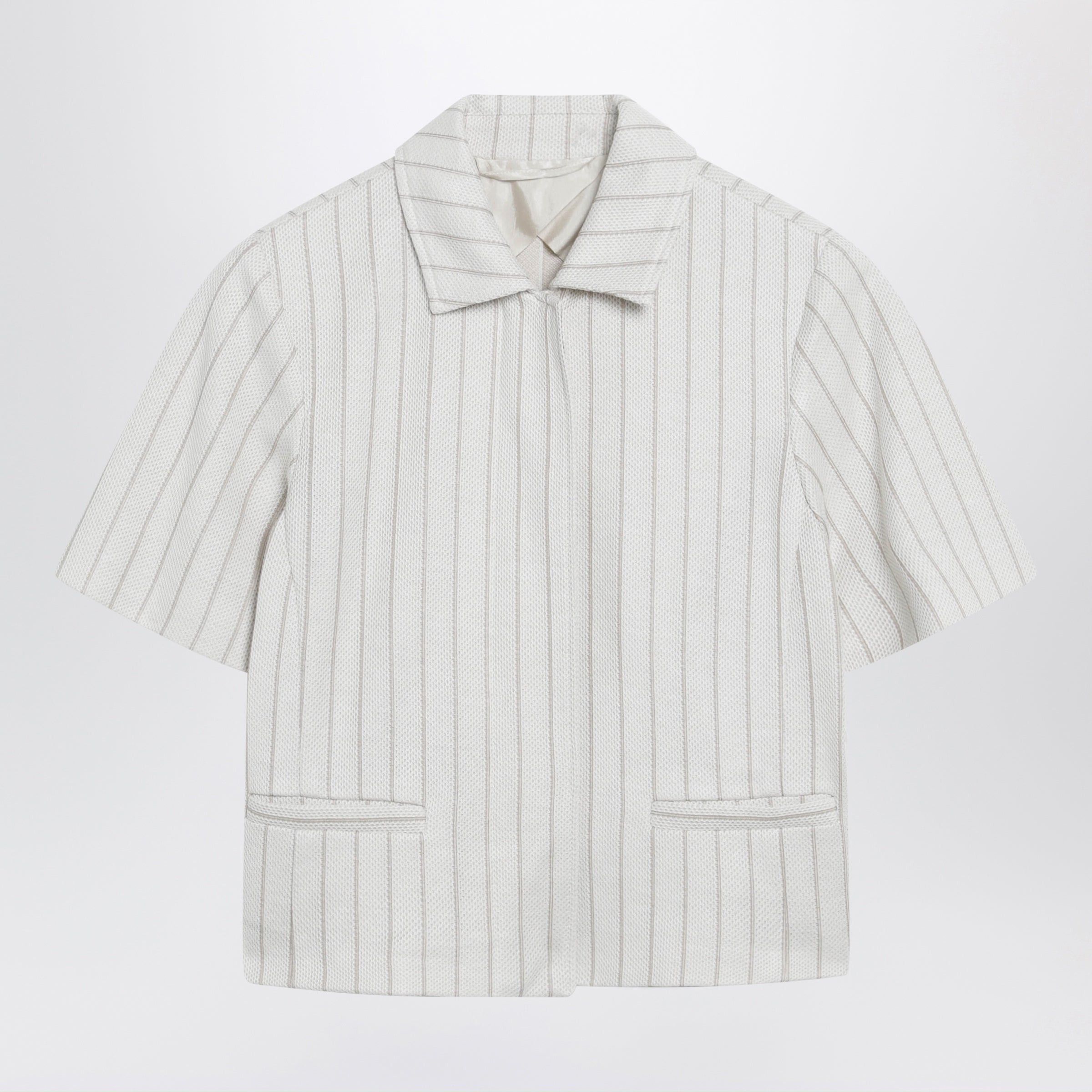 Max Mara Max Mara Pinstripe Pique Jersey Jacket Size M / US 6-8 / IT 42-44 - 1 Thumbnail
