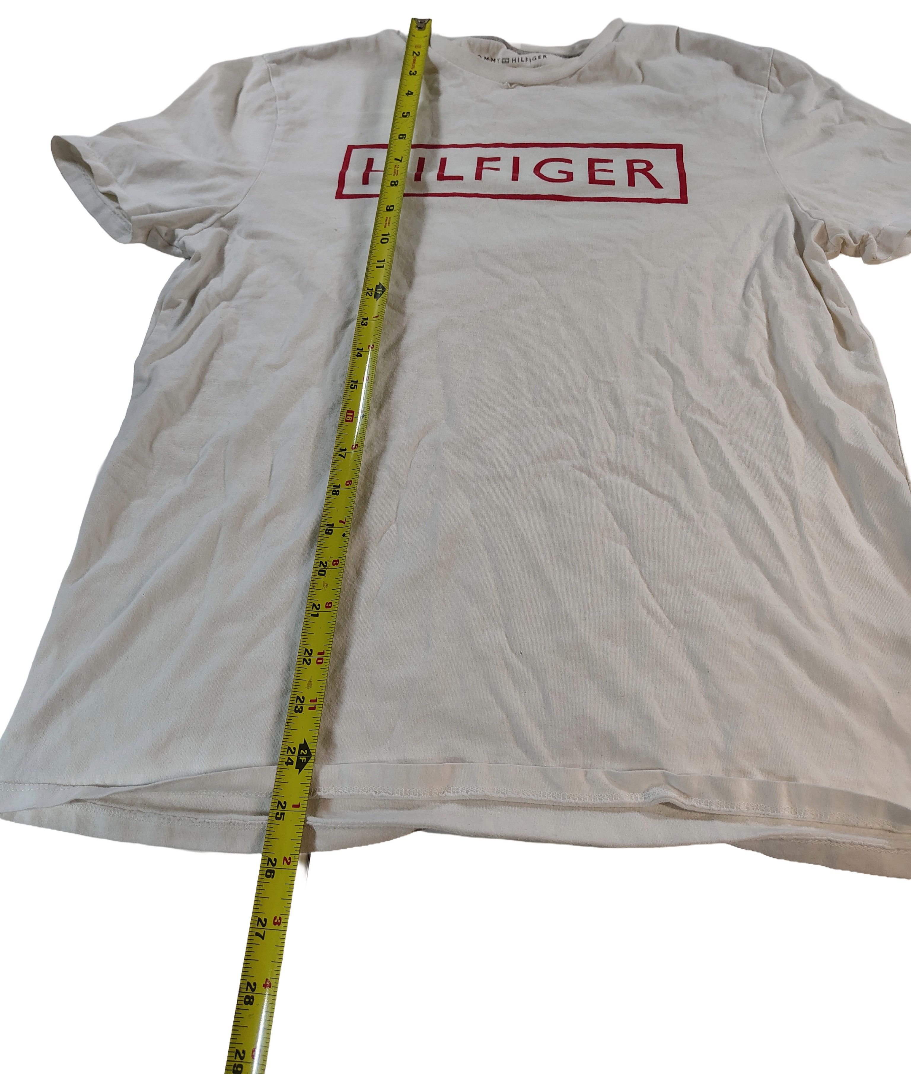 Tommy Hilfiger Men's Medium White & Red Tommy Hilfiger Logo T-Shirt Size US M / EU 48-50 / 2 - 3 Thumbnail