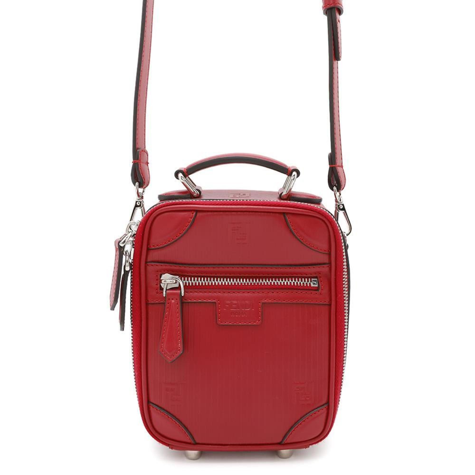 Fendi Shoulder Bag Leather 7Va542 Fendi 2Way in Red, Women's