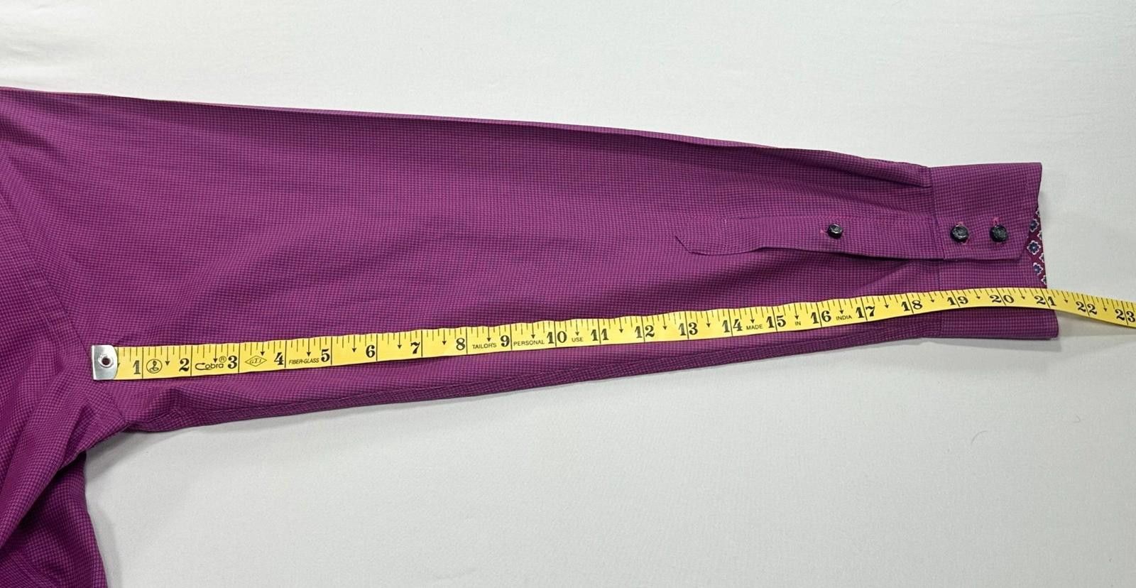 Ted Baker Ted Baker Endurance Classic Fit Button Up Purple Mens Medium Size US M / EU 48-50 / 2 - 8 Thumbnail