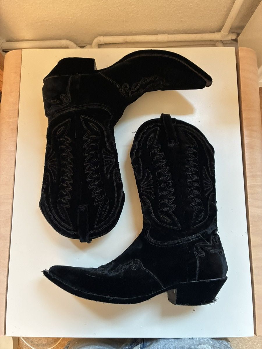 Givenchy Givenchy FW16 velvet cowboy boots Size US 11 / EU 44 - 2 Thumbnail
