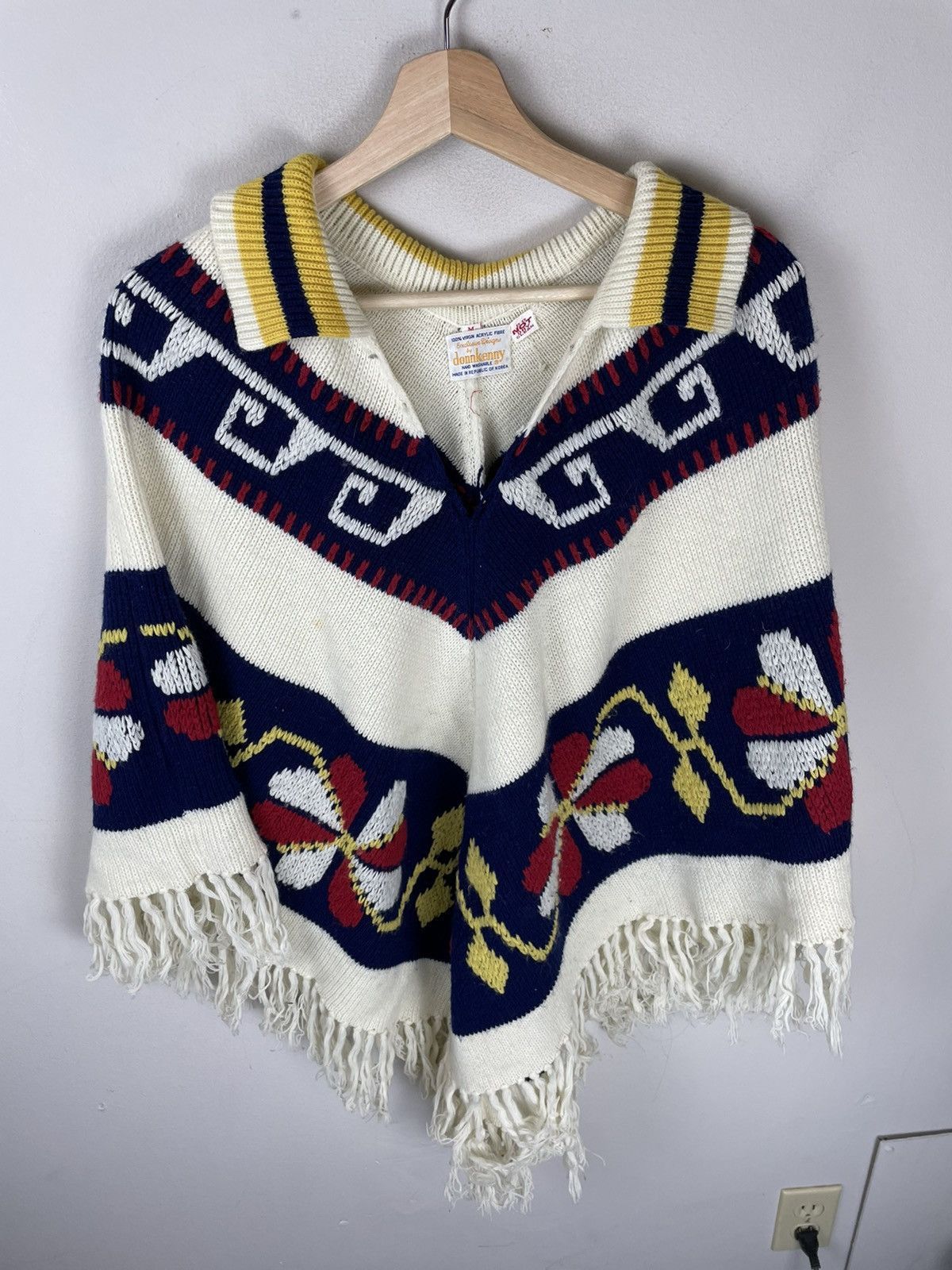 Vintage Vintage 1980s Design Shawl Knit Size US M / EU 48-50 / 2 - 1 Thumbnail
