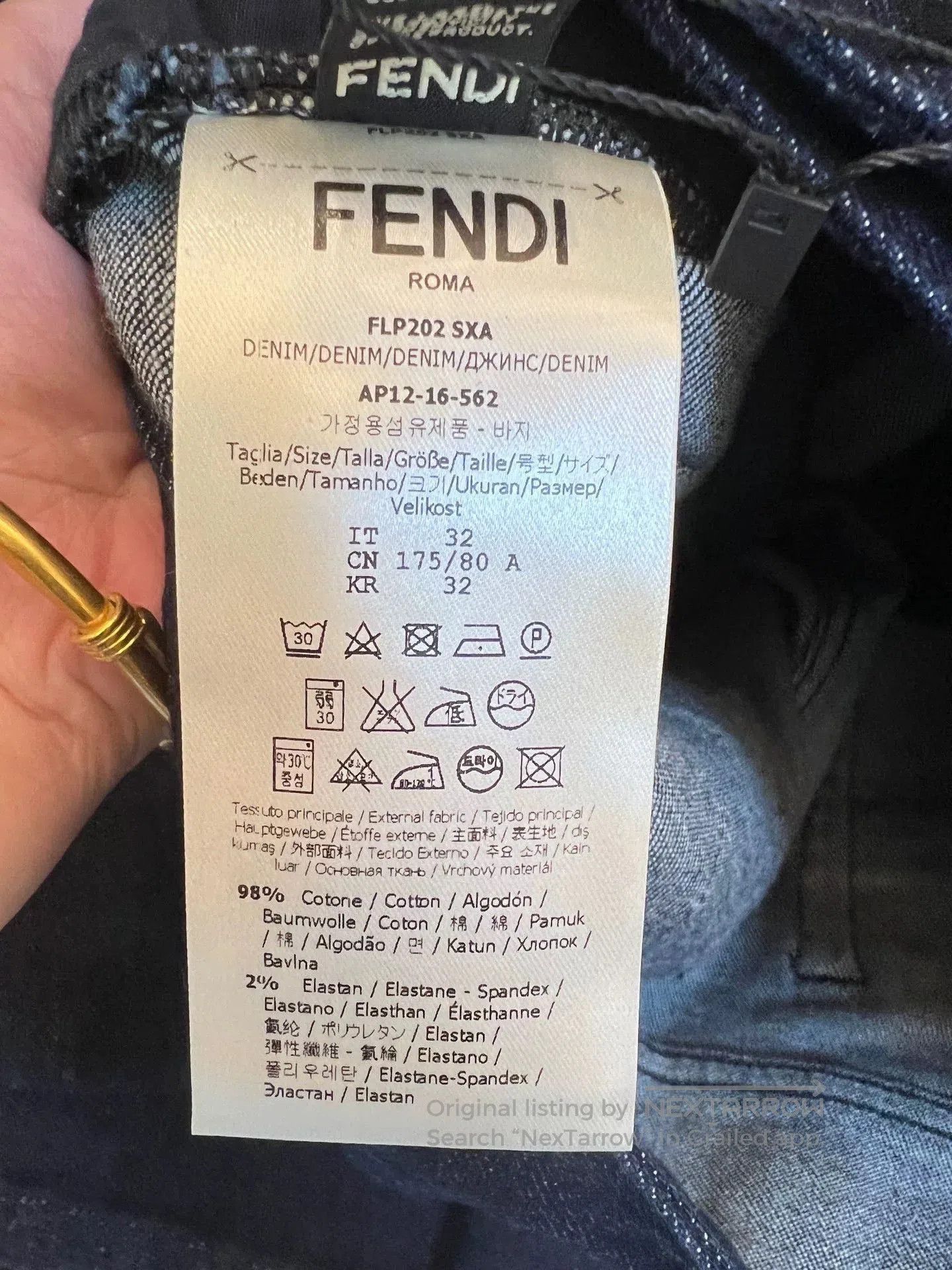 Fendi Fendi Denim Jeans with Puzzle Embroidery. Size US 32 / EU 48 - 5 Thumbnail
