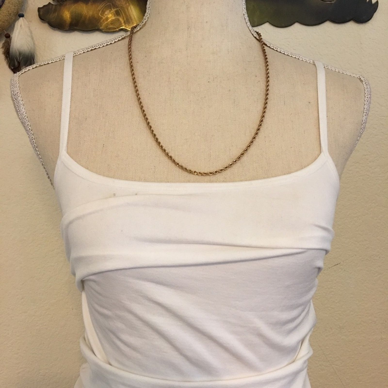 Jewelry Gold tone sparkle twisted rope chain Size ONE SIZE - 4 Thumbnail
