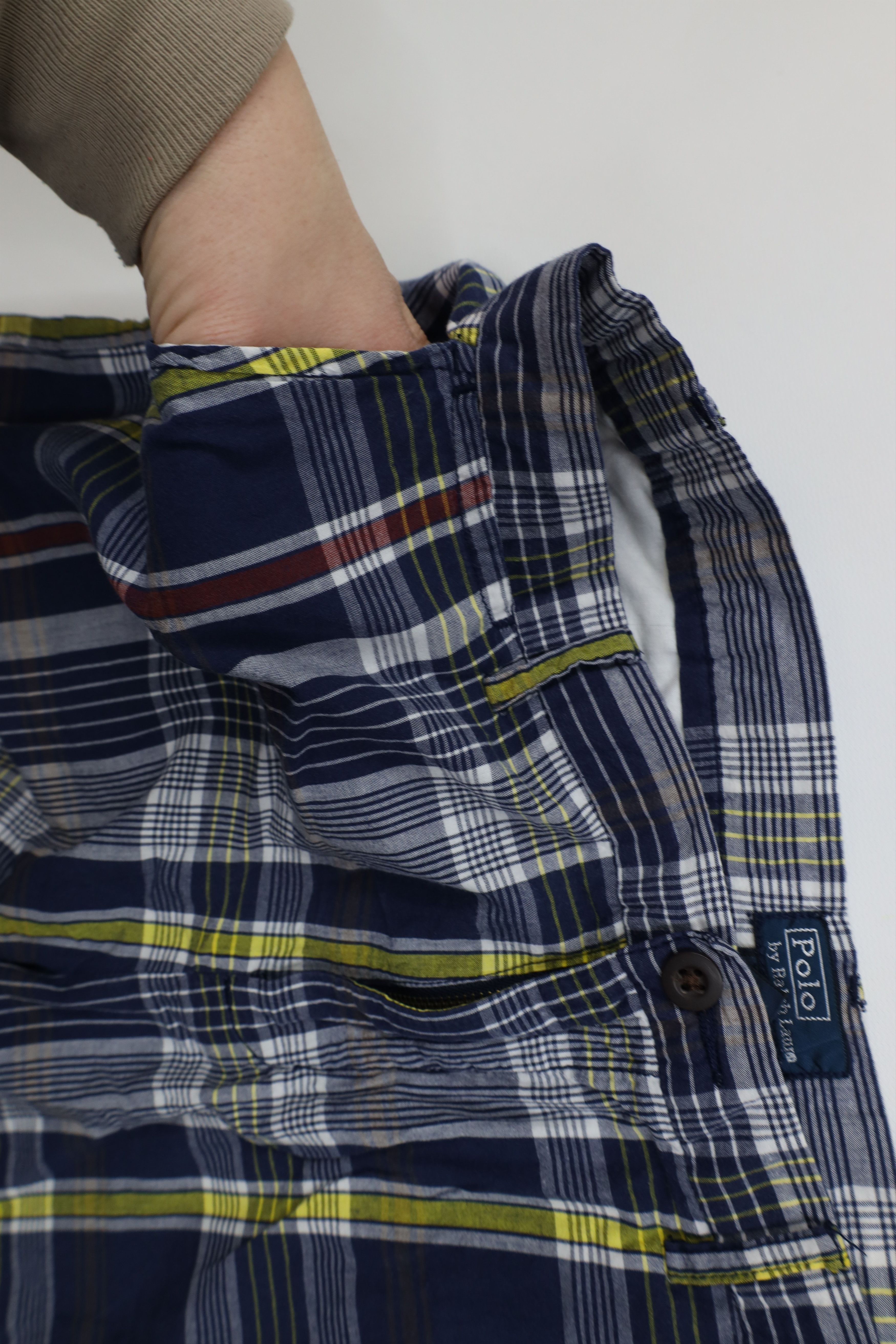 Ralph Lauren Vintage 90s Ralph Lauren Madras Plaid Chino Shorts Cotton Size US 30 / EU 46 - 6 Thumbnail