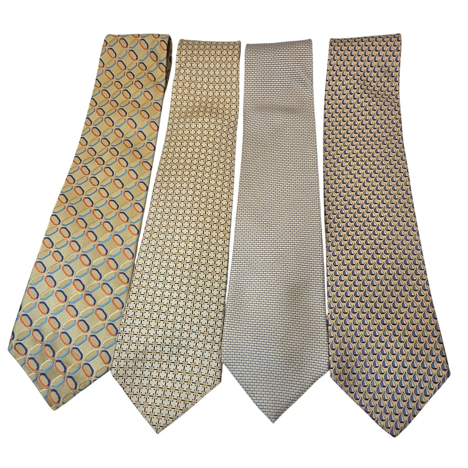 Tommy Hilfiger Tommy Hilfiger Silk Tie Lot 4 USA Nautical Contrast Tips Size ONE SIZE - 2 Thumbnail