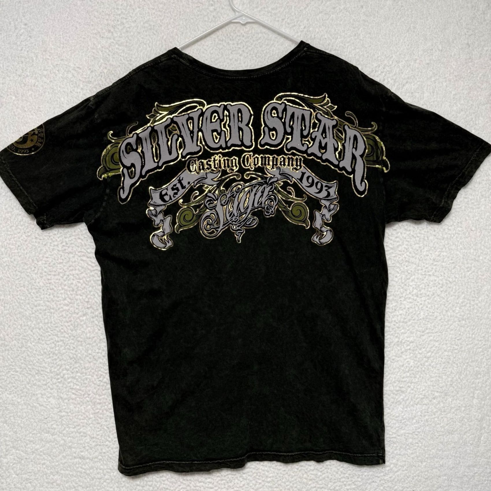 Vintage Silver Star Rashad Evans UFC 108 Walkout Shirt Men’s Black XXL Short Sleeve Crew Neck Cotton T-Shirt Size US XXL / EU 58 / 5 - 2 Thumbnail