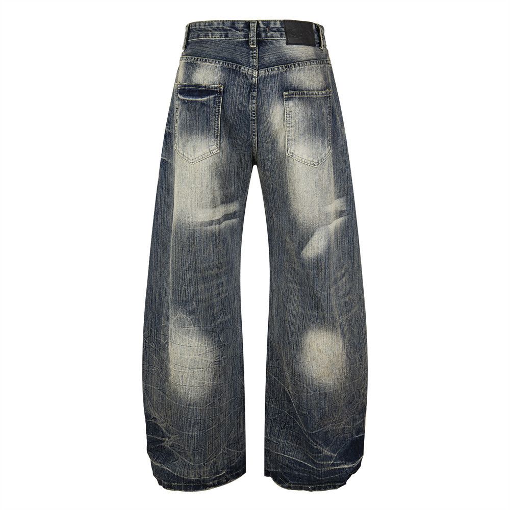Vintage Men's Distressed Vibe Loose-Fit Curved-Leg Jeans Size US 32 / EU 48 - 2 Thumbnail