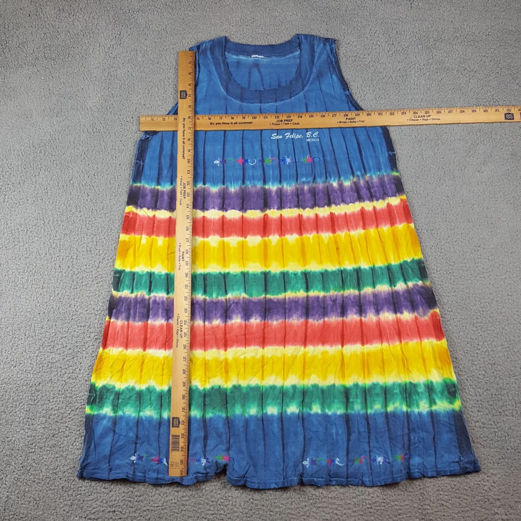 Rainbow Vintage 90s Rainbow Fish Tie-Dye Midi Sundress Women’s Size Medium Beach Bohemian Tropical Summer Size M / US 6-8 / IT 42-44 - 6 Thumbnail