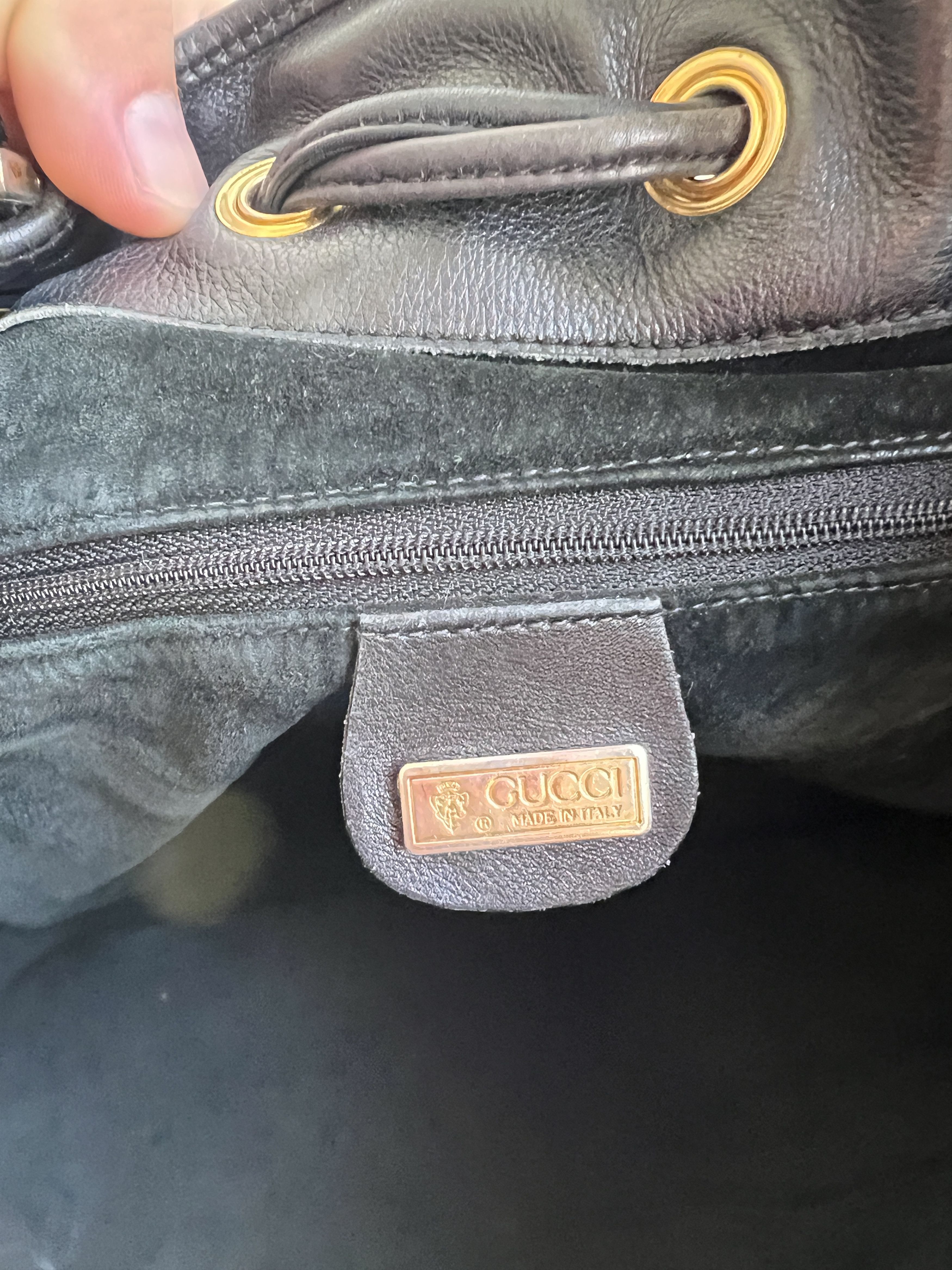 Gucci VINTAGE GUCCI SHOULDER BUCKET BLACK BAG Size ONE SIZE - 10 Thumbnail