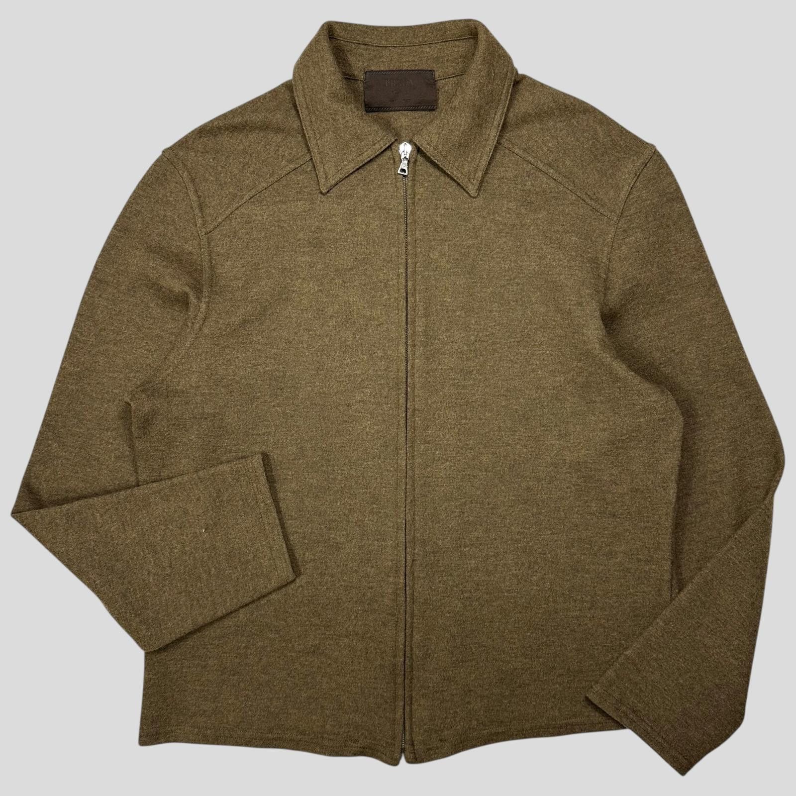 Prada Prada Milano FW98 Heather Green Wool Zip-up Work Jacket - M Size US M / EU 48-50 / 2 - 1 Thumbnail