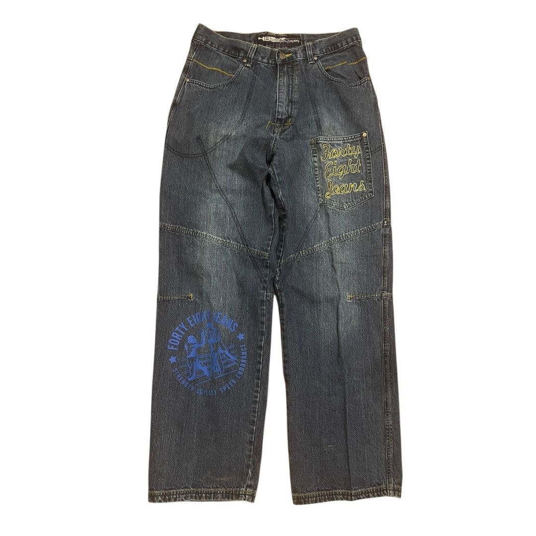 Vintage 48 Authentic Jeans Company Vintage Hip Hop Blue Jeans Sz 34 Size US 34 / EU 50 - 1 Thumbnail