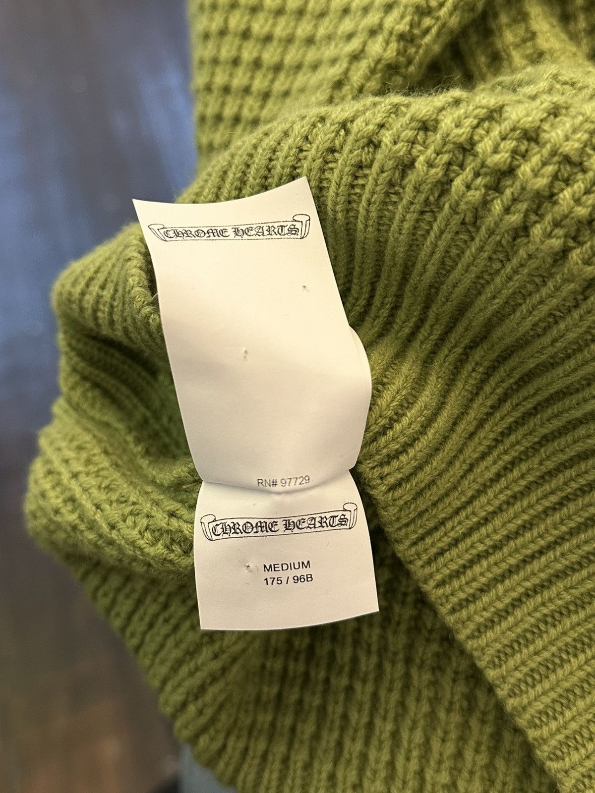 Chrome Hearts CHROME HEARTS GREEN KNITTED PATCH CARDIGAN Size US M / EU 48-50 / 2 - 7 Thumbnail