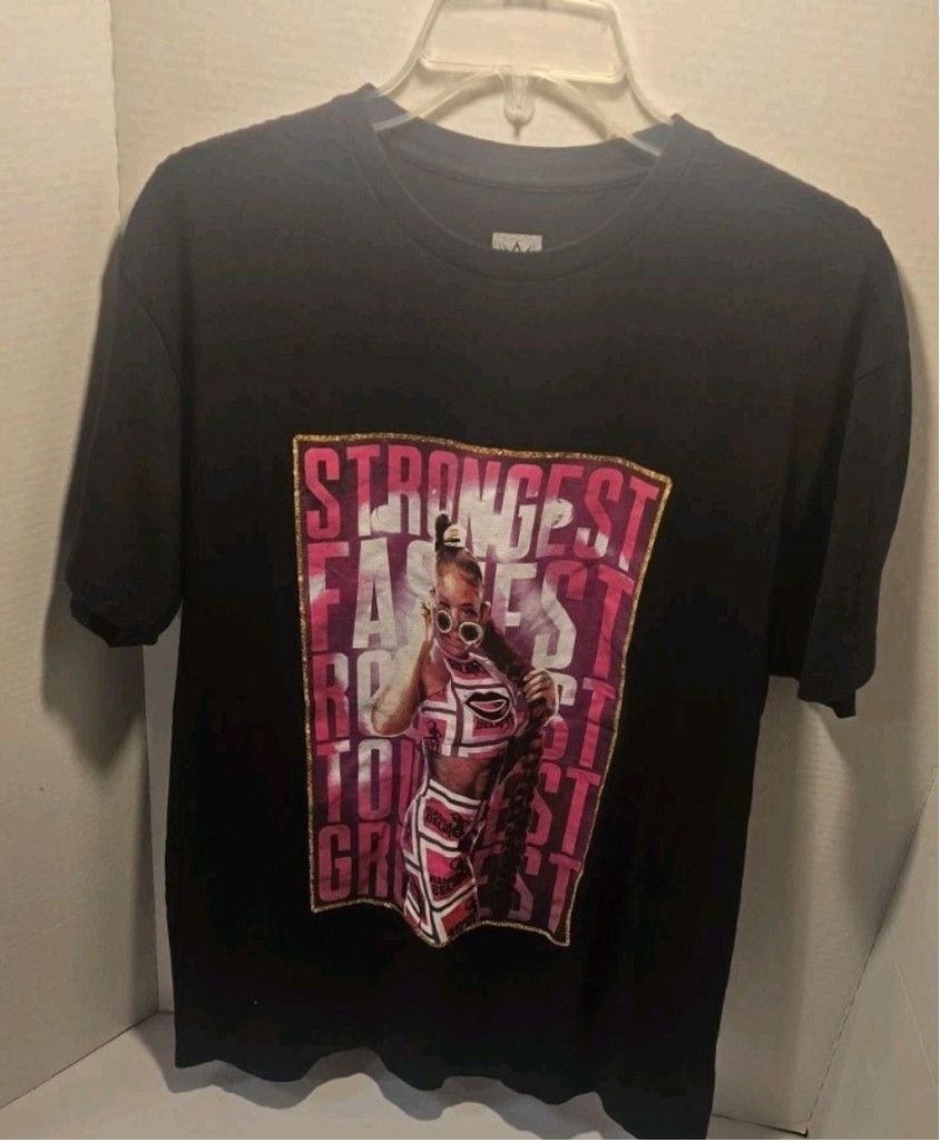 WWE Bianca Belair EST of WWE Strongest Fastest Great T-Shirt M Size US M / EU 48-50 / 2 - 1 Thumbnail