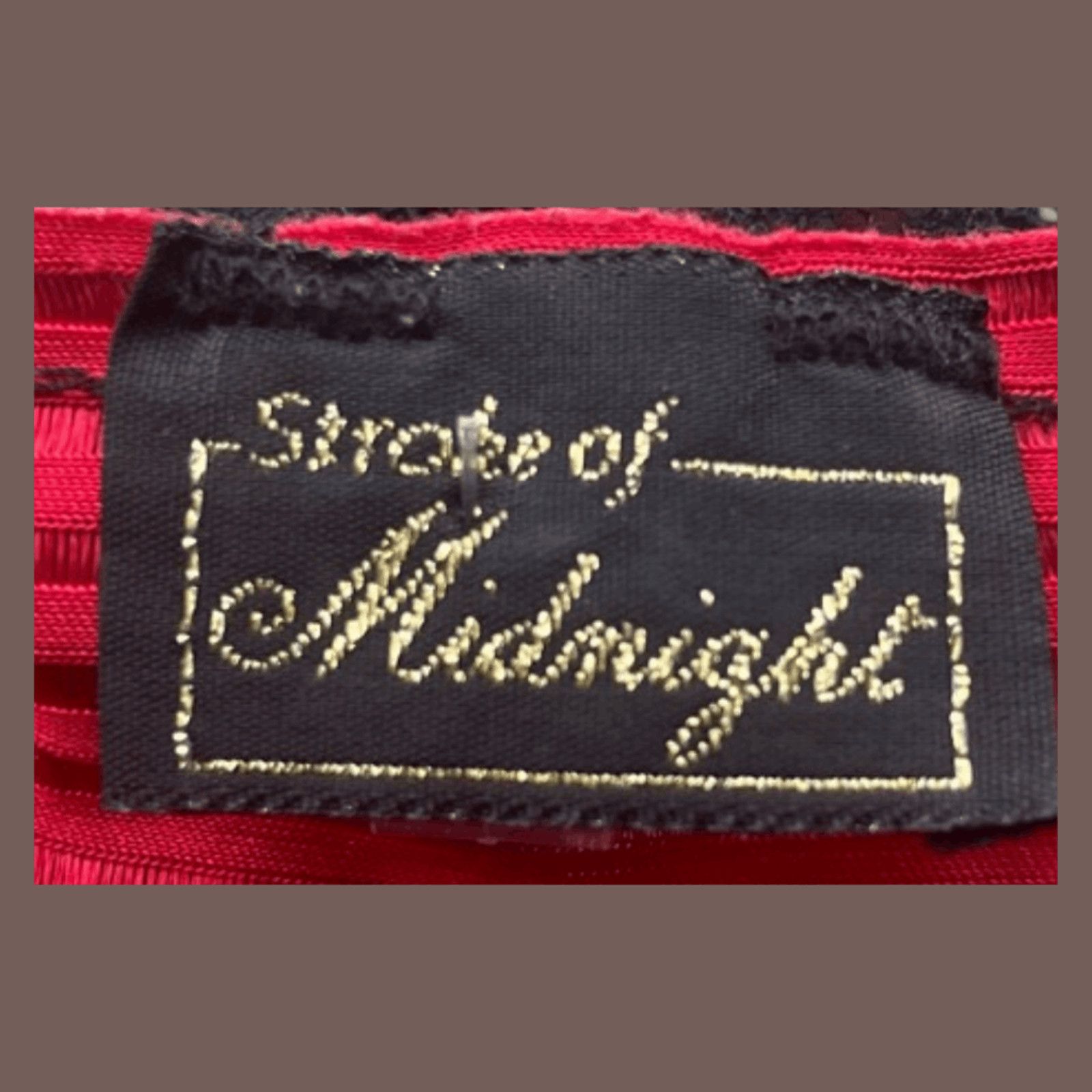 Vintage VTG Lace Lingerie Top | Stroke of Midnight Red 80s Coquette Size L / US 10 / IT 46 - 3 Thumbnail