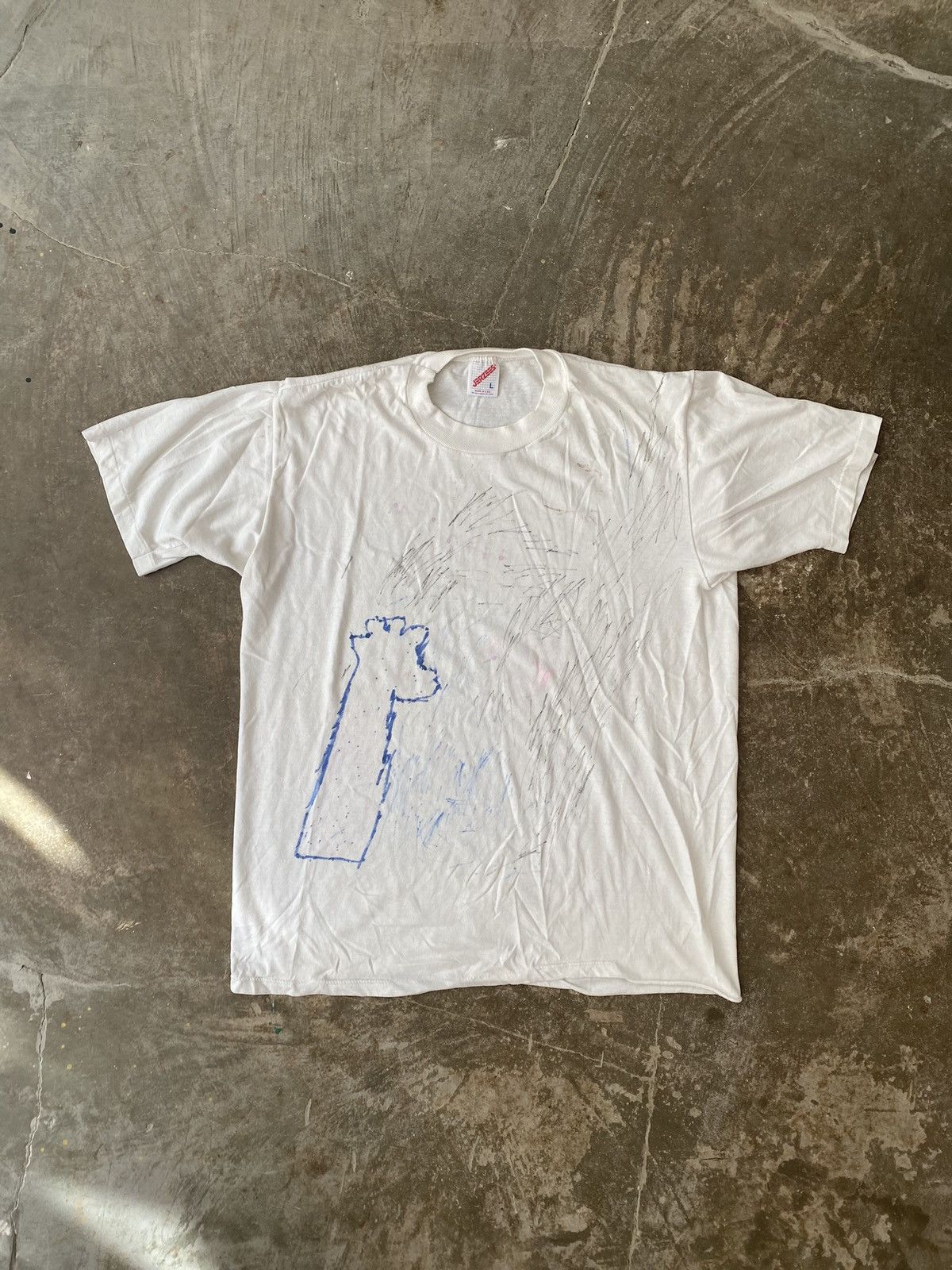 Vintage Vintage Tee with Hand Drawing Kapital Needles Visvim Levis Size US L / EU 52-54 / 3 - 1 Thumbnail