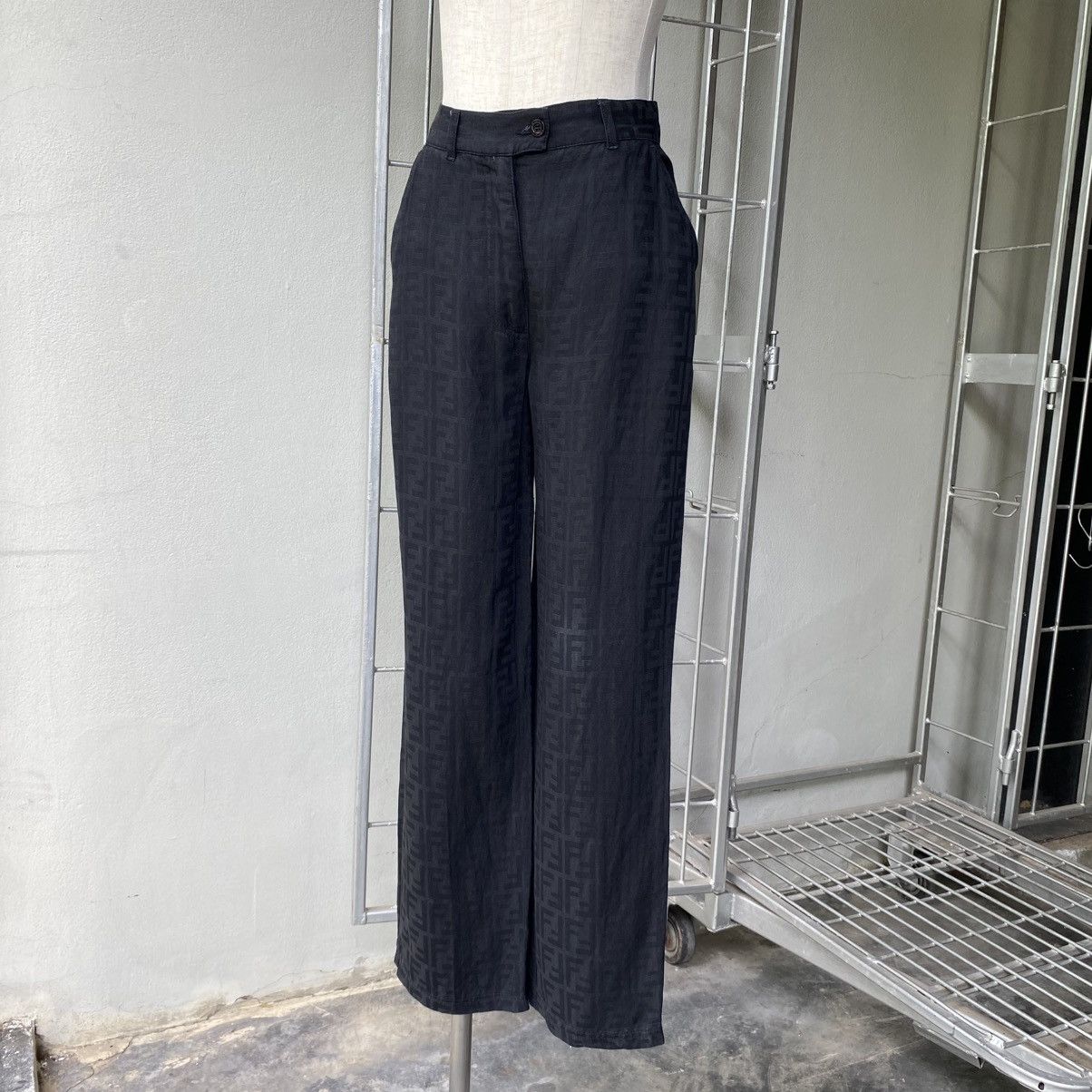 Fendi FENDI Black Monogram Pattern Pants Size 28" / US 6 / IT 42 - 3 Thumbnail