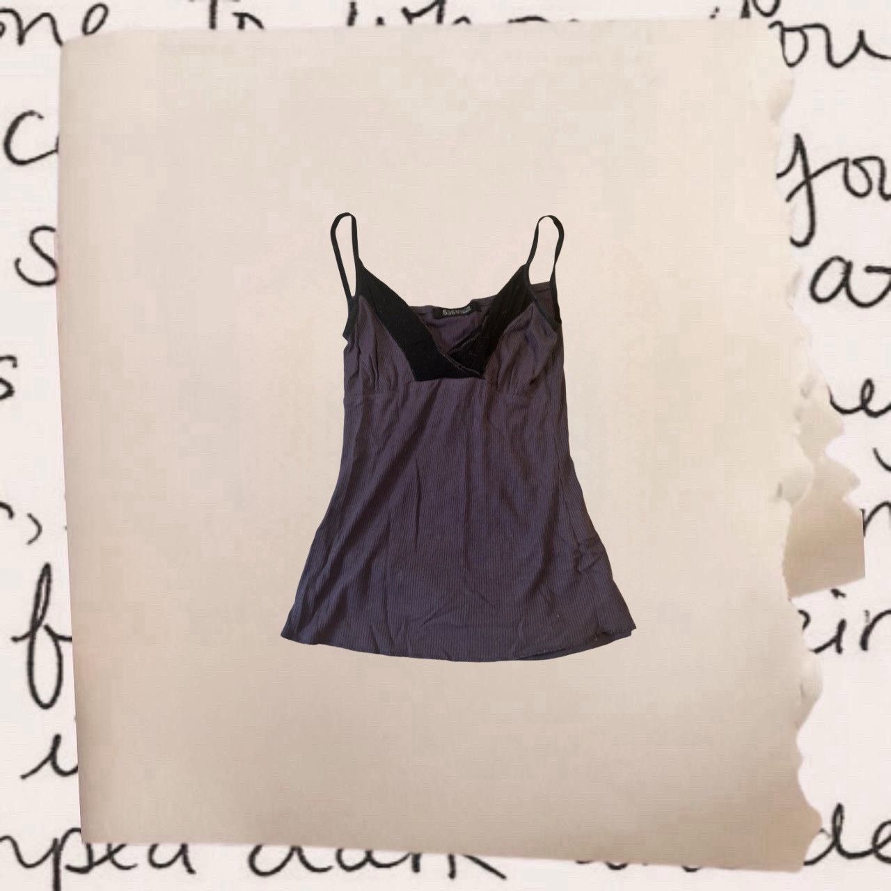 5351 POUR LES FEMMES velvet trim silk camisole top Size XS / US 0-2 / IT 36-38 - 1 Thumbnail