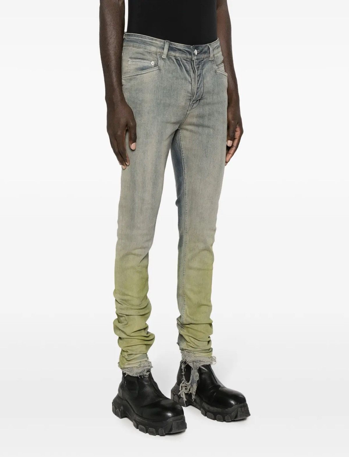 Rick Owens Luxor Tyrone Acid Degrade Denim Jeans Distressed Size US 32 / EU 48 - 2 Thumbnail