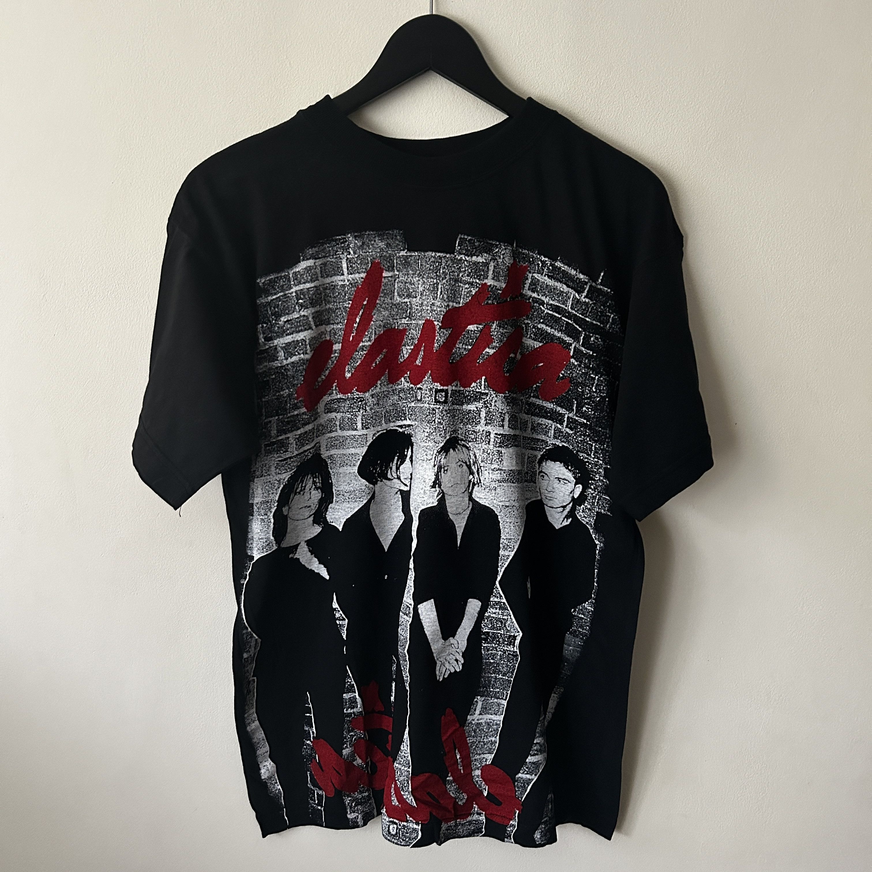 image of Band Tees x Rock T Shirt Vintage Elastica Britpop 90's Band T-Shirt Blur Oasis in Black (Size XL)