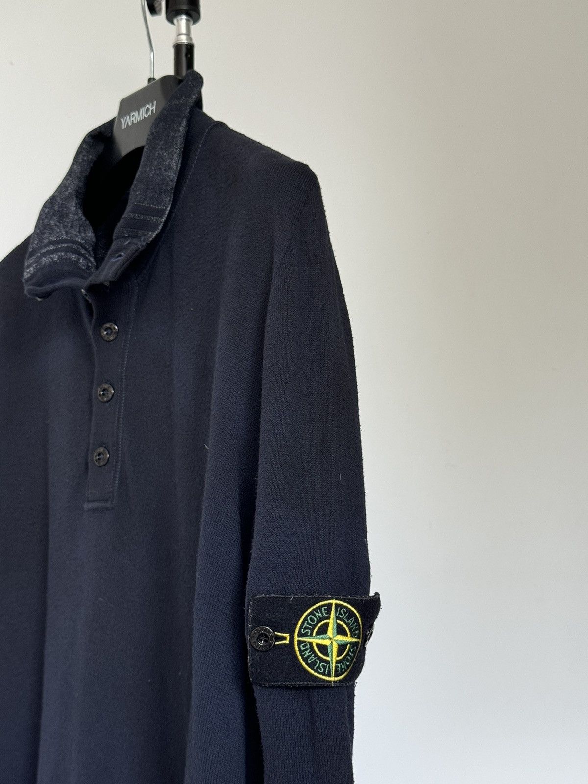 Stone Island Vintage 1988 Stone Island Buttoned Collared Sweater Faded Size US XL / EU 56 / 4 - 2 Thumbnail
