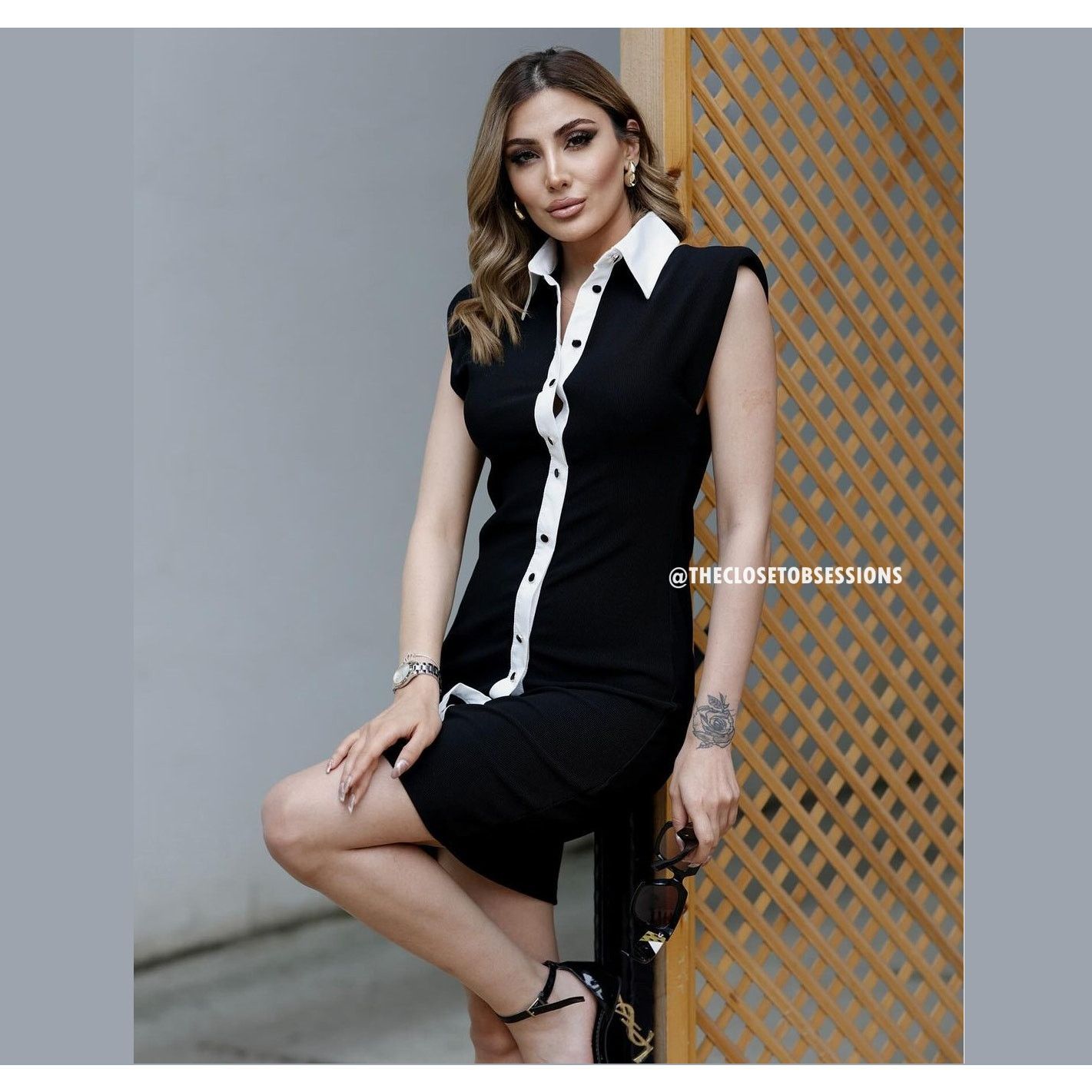 Zara CHANEL VIBES!!! ZARA BLOGGER FAVE!!! Contrasting Mini Dress Size L / US 10 / IT 46 - 12 Thumbnail