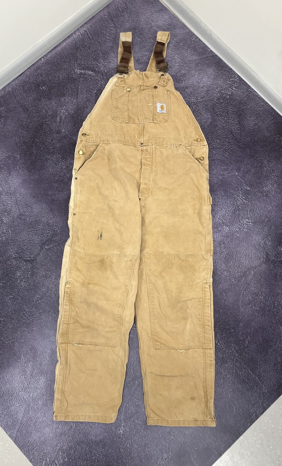 Carhartt Vintage 90s Carhartt Work Faded Y2K Baggy Overall Size US 40 / EU 56 - 1 Thumbnail
