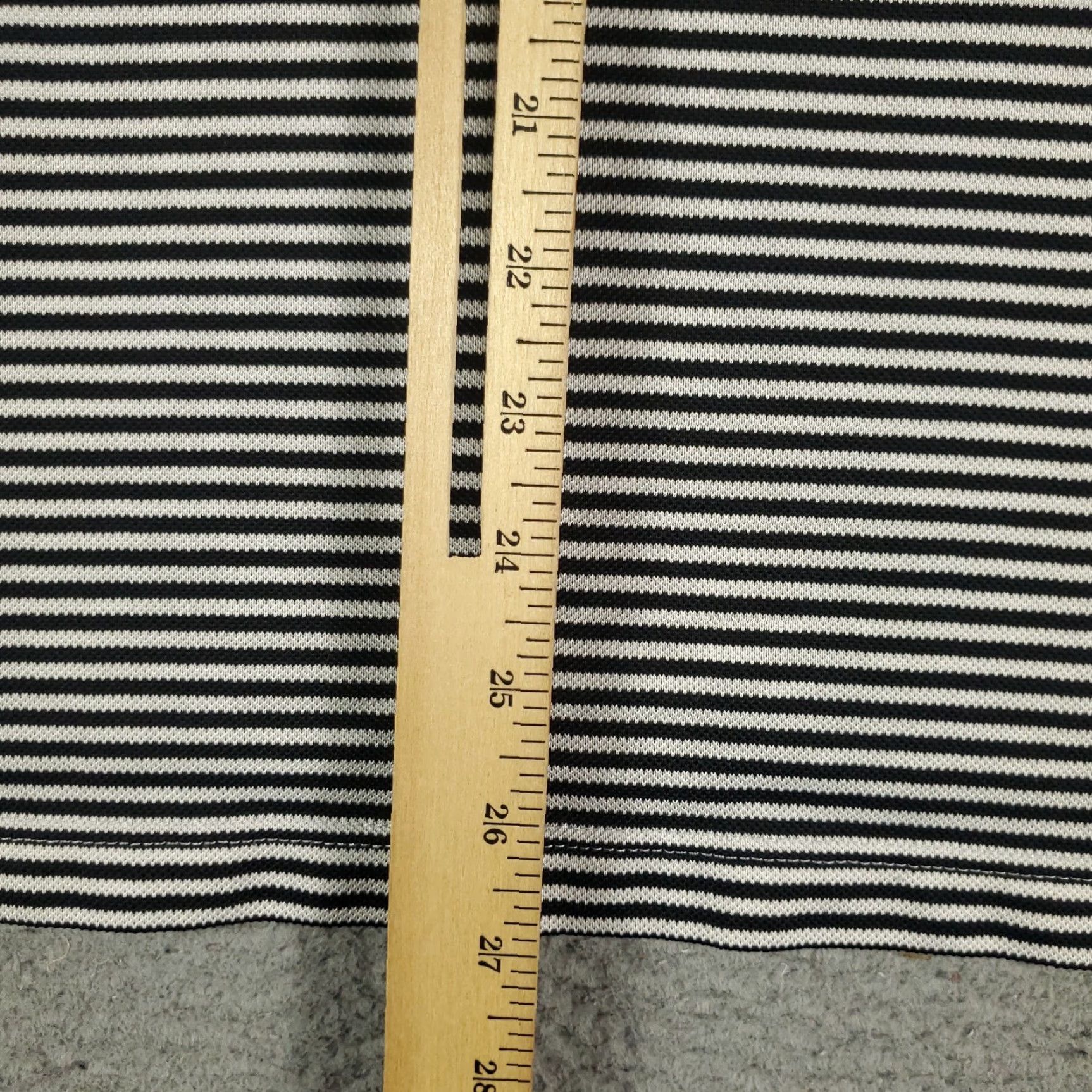 Vintage Zero Restriction Polo Shirt Mens Medium Black Striped Polo Shirt Casual Button Collar Short Sleeve Mens Polo Black Striped Shirt Size US M / EU 48-50 / 2 - 4 Thumbnail