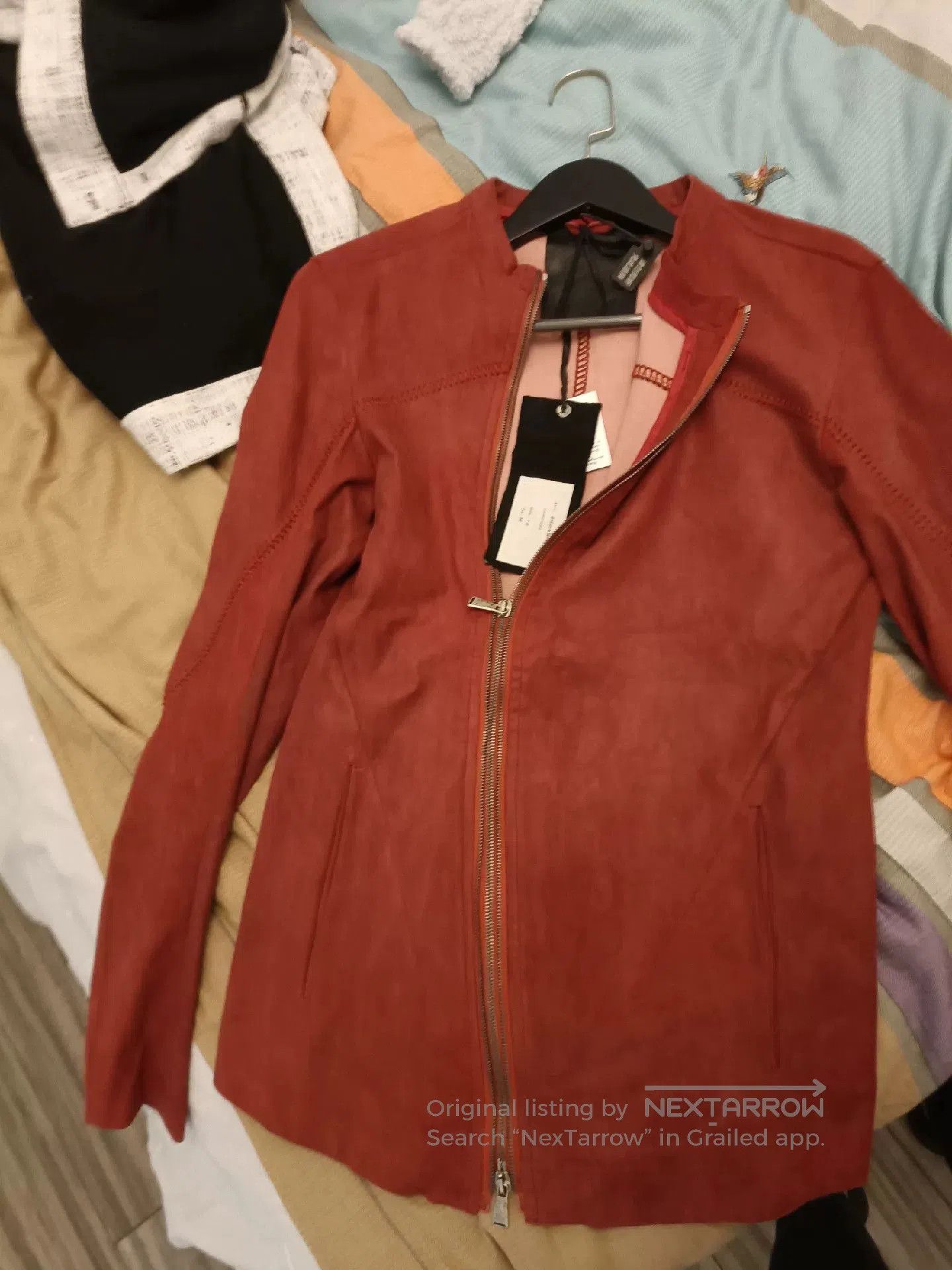 10sei0otto 10SeiOtto Suede Leather Coat. Size M / US 6-8 / IT 42-44 - 1 Thumbnail