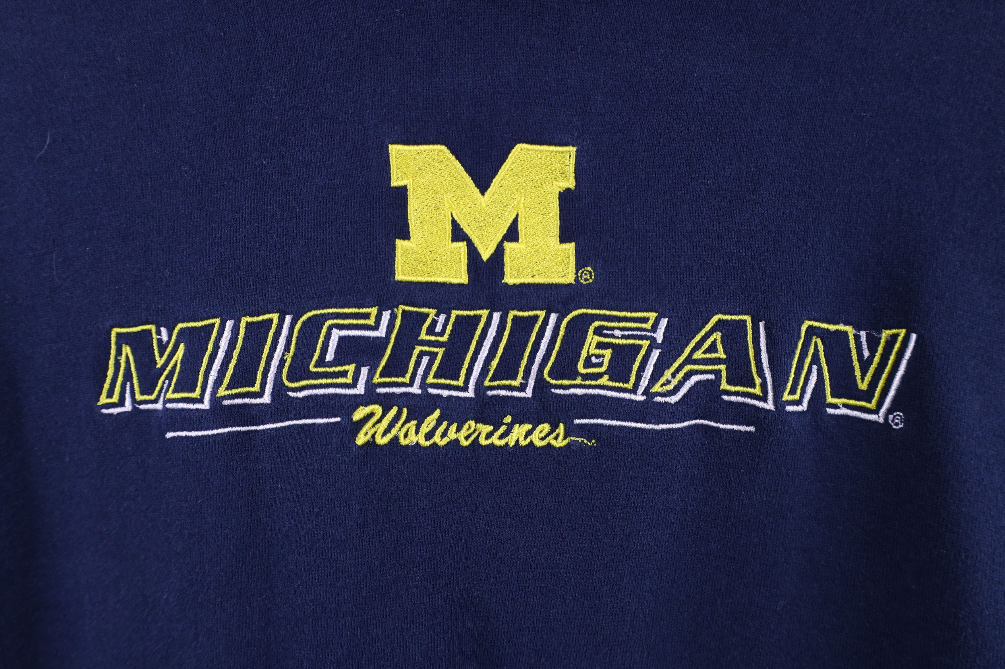 Vintage Vintage Spell University of Michigan Hoodie Sweatshirt Blue Size US XL / EU 56 / 4 - 4 Thumbnail