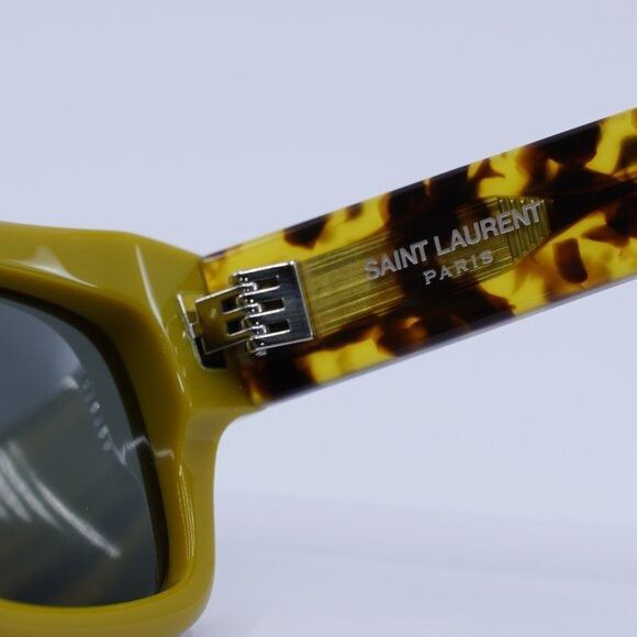 Saint Laurent Paris Saint Laurent SL762 004 Sunglasses Ochra/Havana Square Frame Size ONE SIZE - 9 Thumbnail
