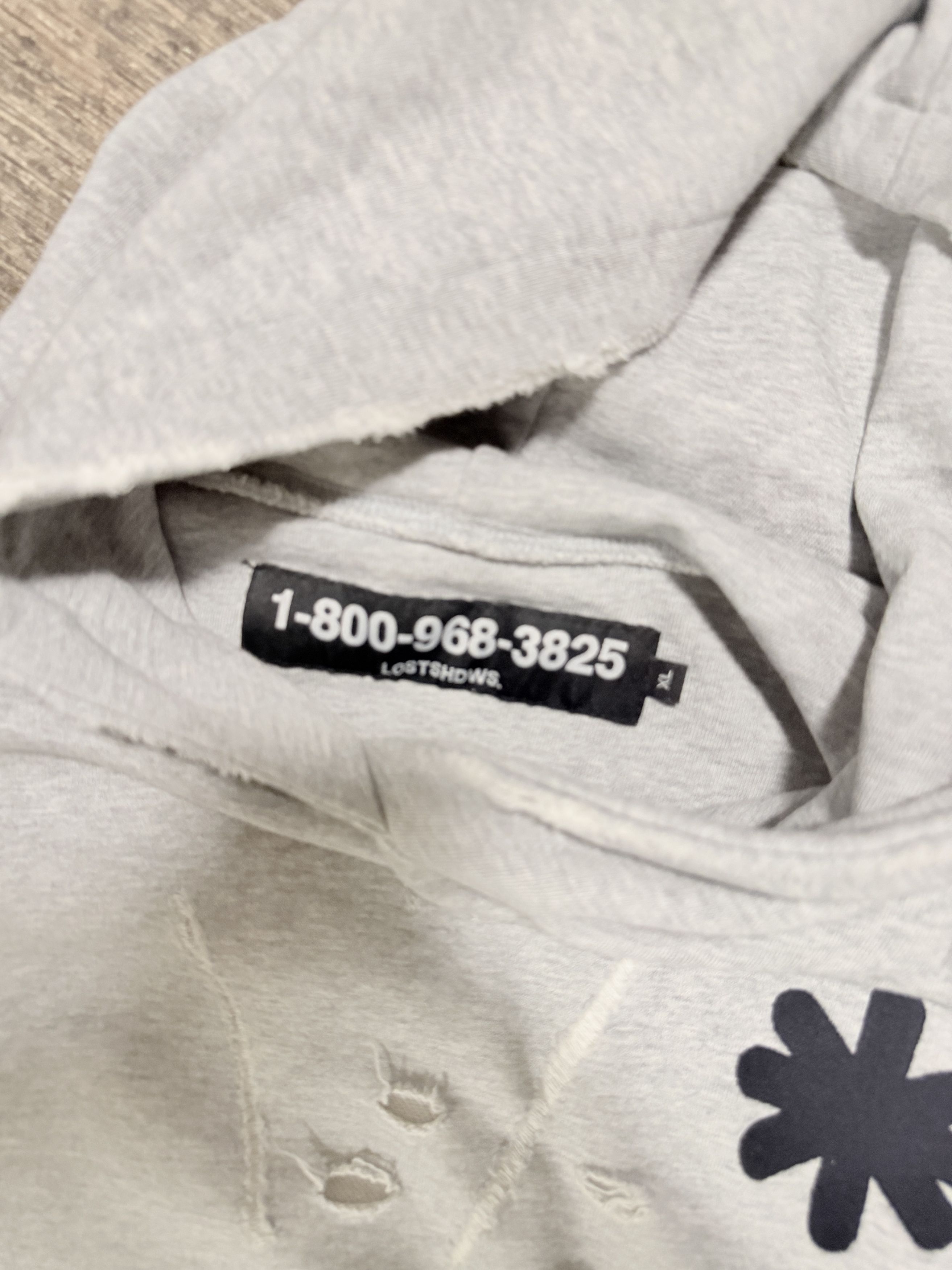 LOSTSHDWS LOSTSHDWS DSTRY DBL Layer hoodie with Logo grey Size US L / EU 52-54 / 3 - 3 Thumbnail