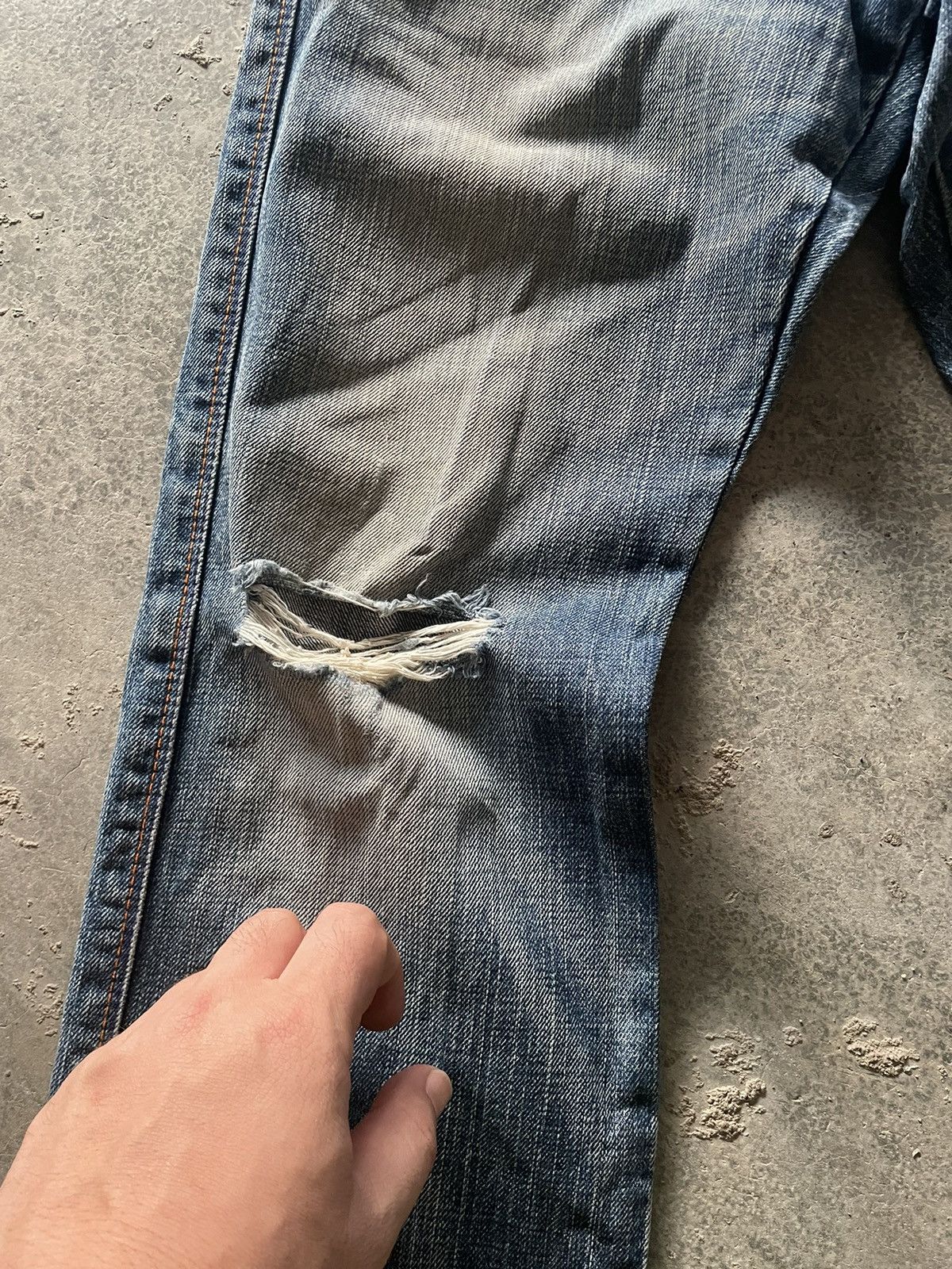 Japanese Brand BLUE WAY DISTRESSED DENIM Size US 36 / EU 52 - 2 Thumbnail
