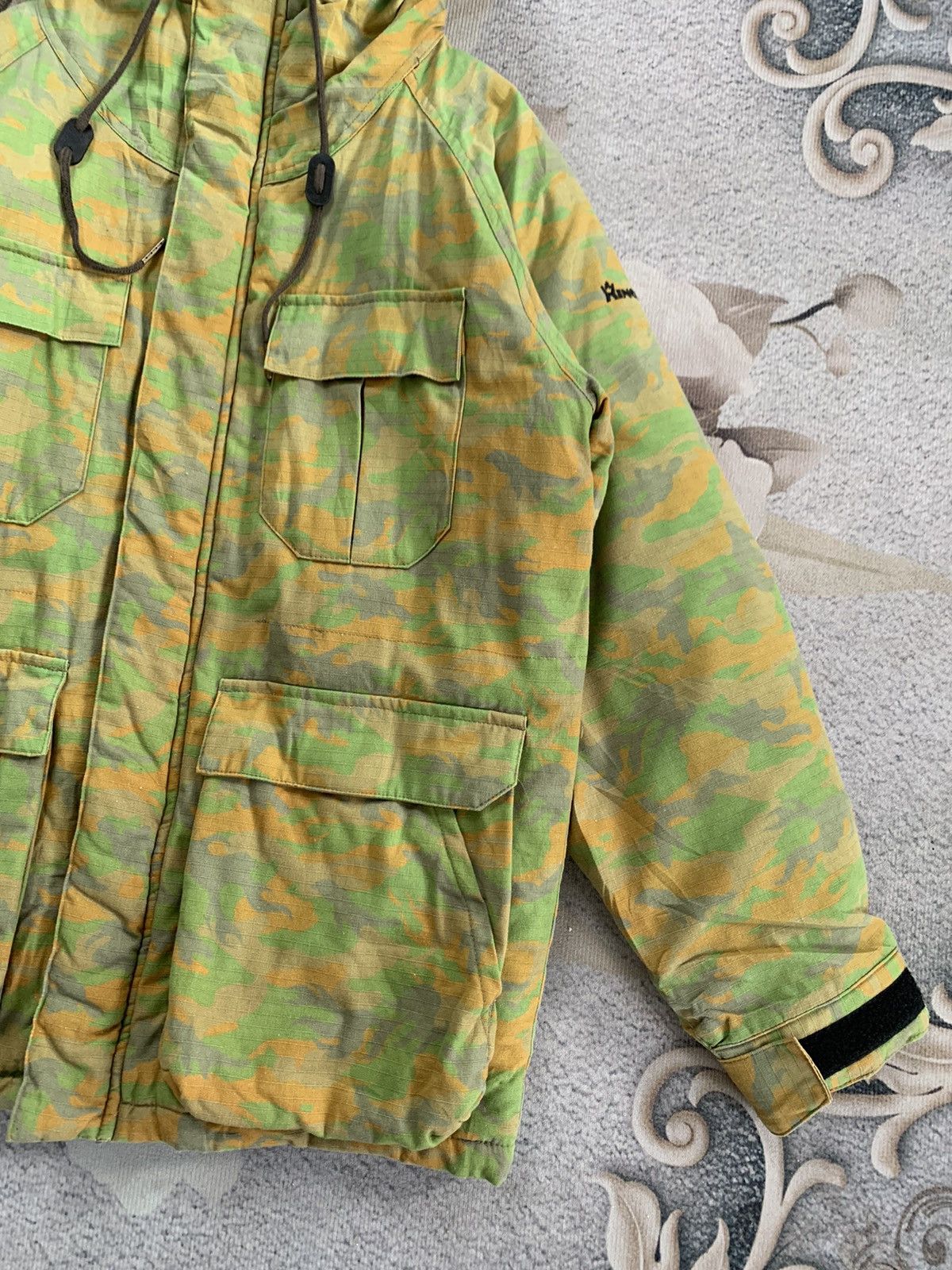 Japanese Brand Kriff Mayor Camo Fire Wood World Wide Camp Jacket Hooded Size US S / EU 44-46 / 1 - 4 Thumbnail