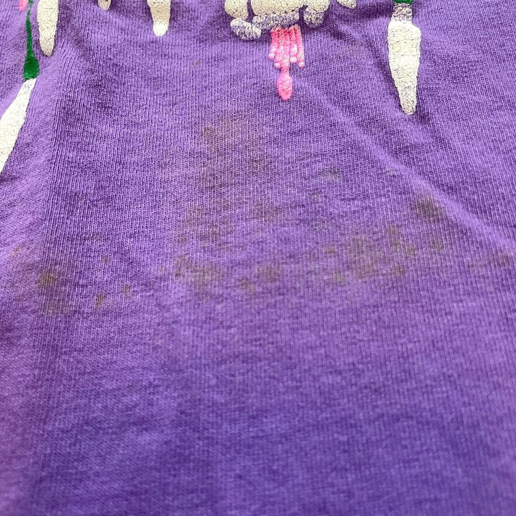Anvil VINTAGE Anvil Tunic T Shirt Dress Womens One Size Purple Floral Short Sleeve Cotton Top Size ONE SIZE - 6 Thumbnail